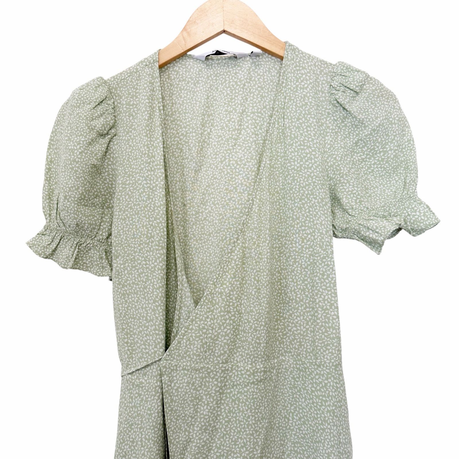 & Other Stories & Other Stories Green Floral Ruffled Maxi Wrap Dress Sz 0 Size XS / US 0-2 / IT 36-38 - 3 Thumbnail