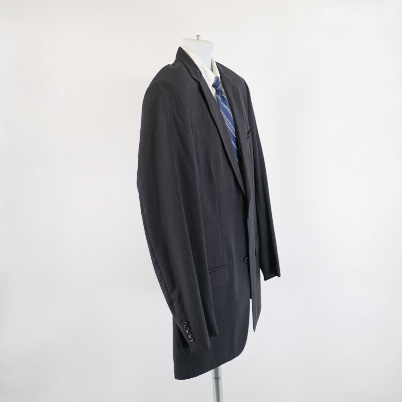 Joseph & Feiss Joseph & Feiss Gold Wool Gray 2 Button Suit Jacket 42L Tagge Size 42L - 7 Thumbnail