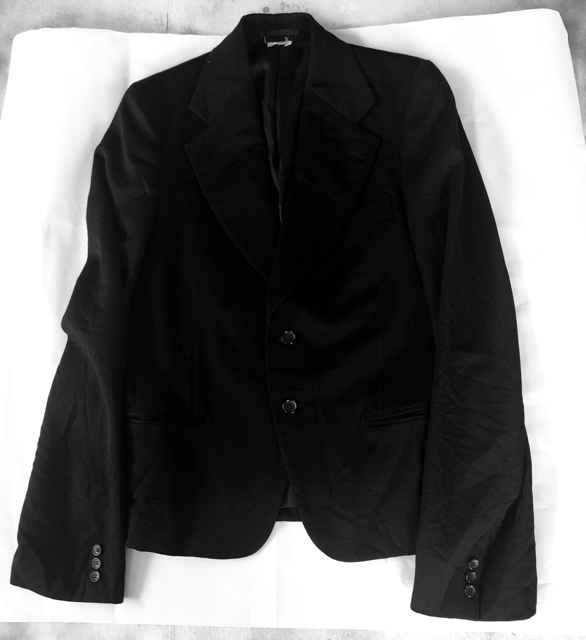 Comme des Garcons Homme Plus 🇯🇵CdG gothic blazer suit two button elongated sleeves Size 38L - 2 Thumbnail