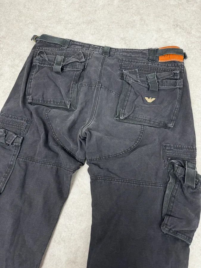 2000s Armani Black Cargo Pants