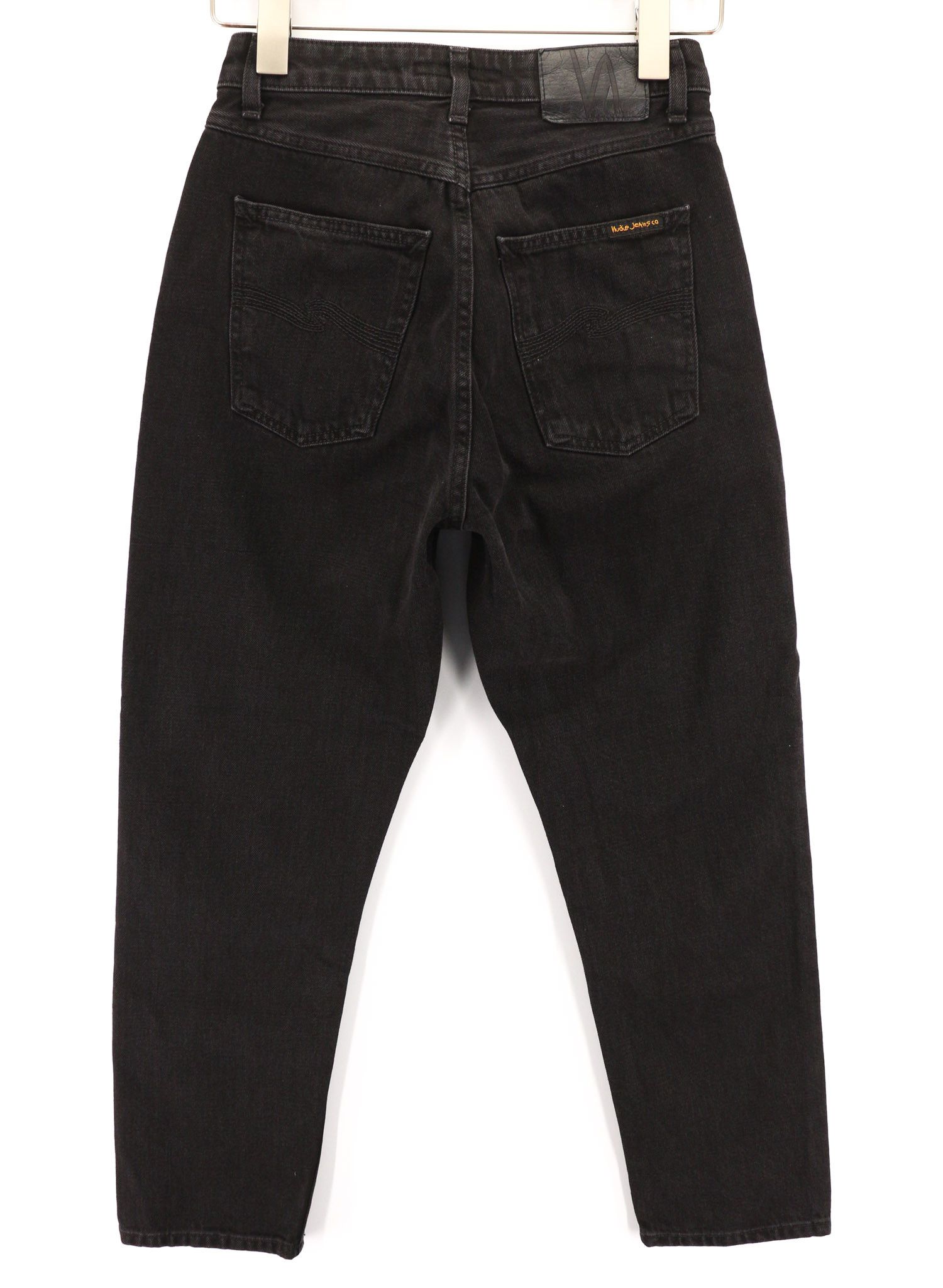Nudie Jeans BREEZY BRITT W26/L26 Black Worn Zip Logo Cotton 80685 Size 26" / US 2 / IT 38 - 2 Thumbnail