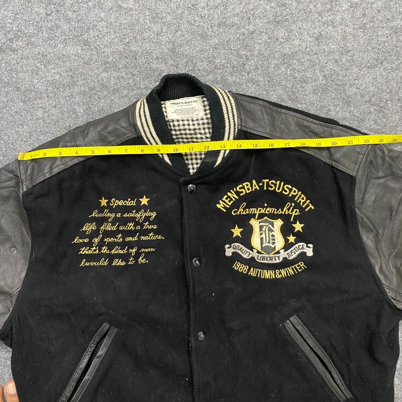 Japanese Brand 💥Best Offer💥Vintage Men's Ba-tsu Spirit Varsity Jacket Size US L / EU 52-54 / 3 - 13 Thumbnail