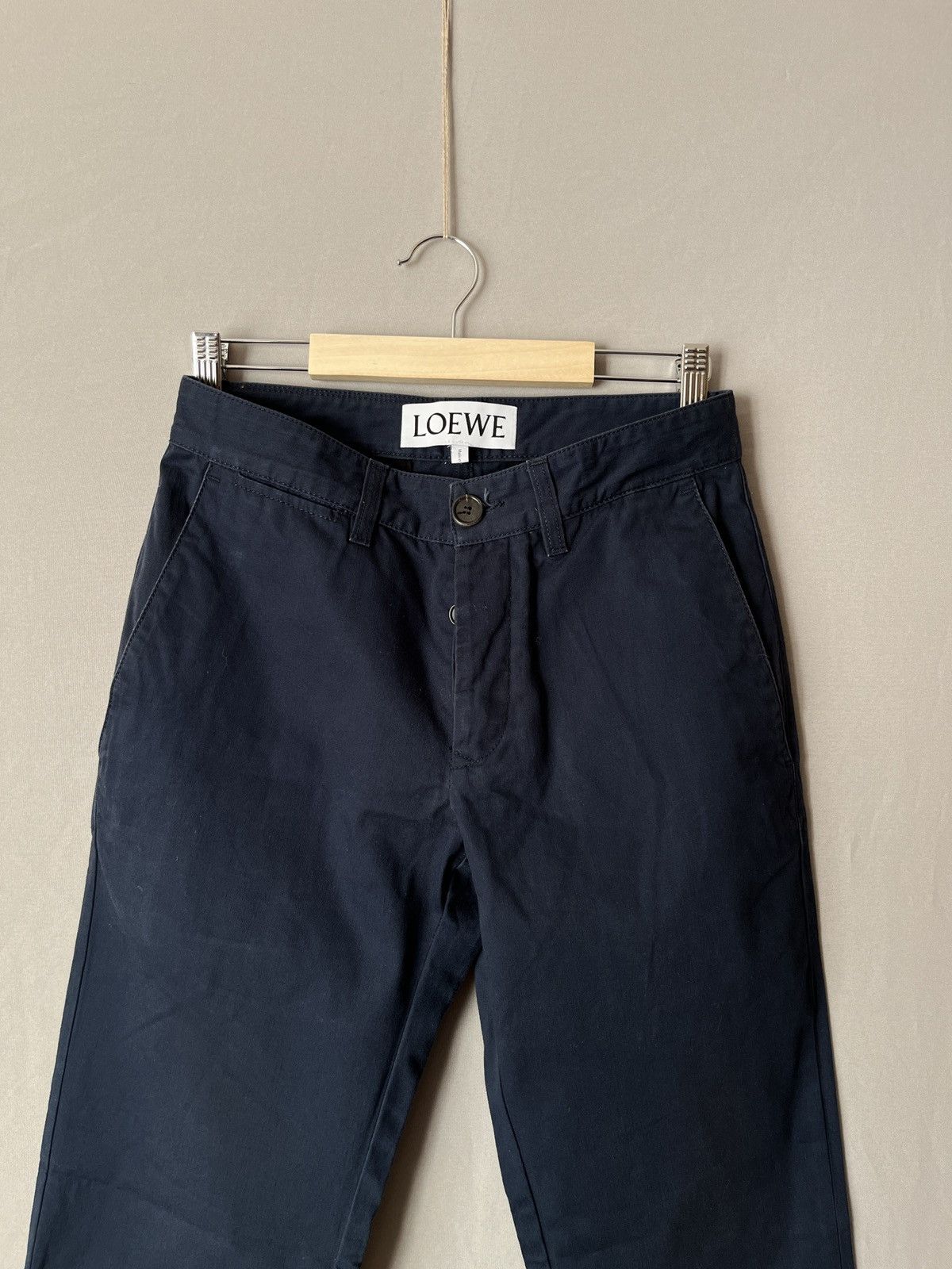 Loewe LOEWE Navy Blue Simple Minimalistic Chino Pants Size US 29 - 15 Thumbnail