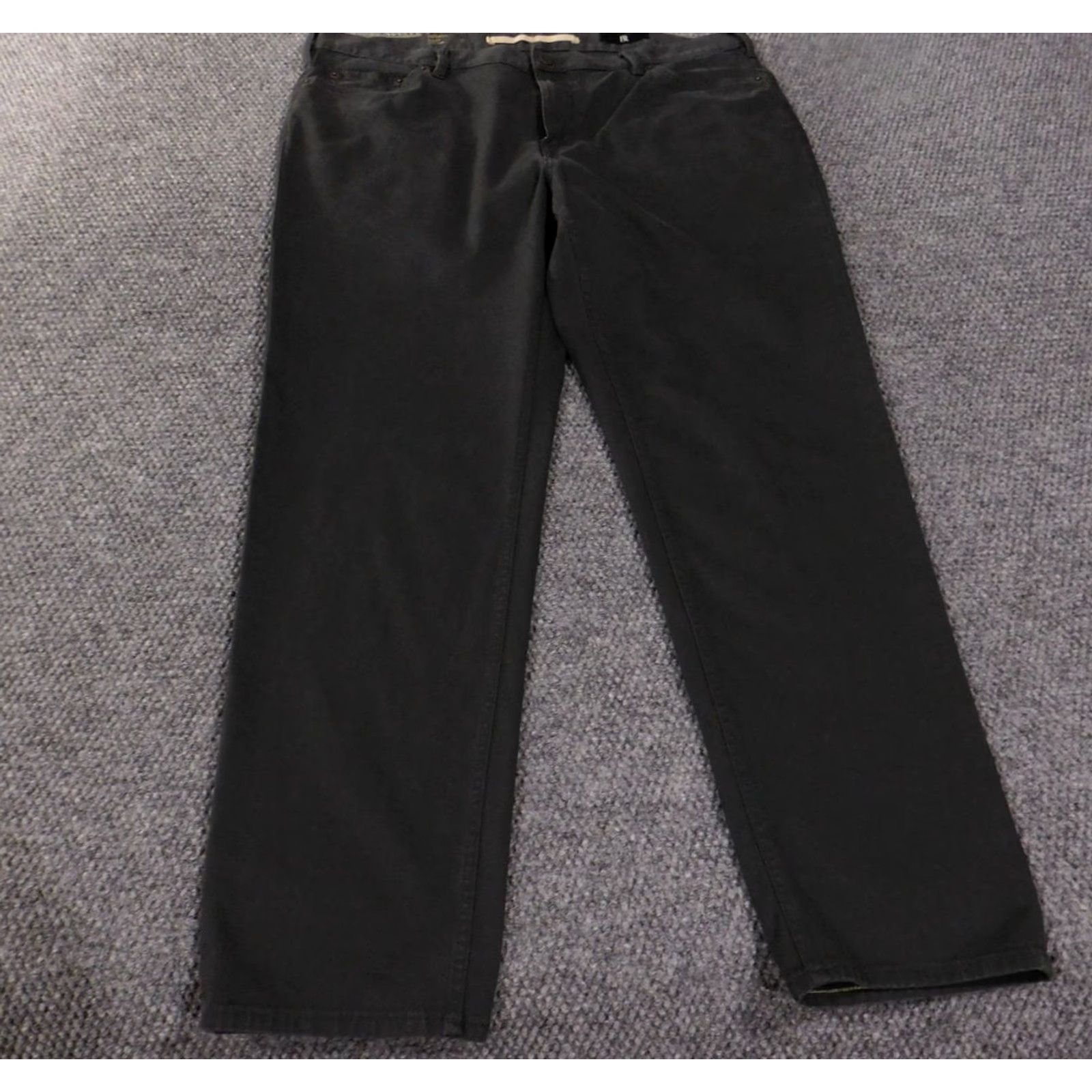 Banana Republic Banana Republic Mens Pants 40x32 Black Tapered Stretch Comfort Chino Flat Front Slim Front Logo 5-Pocket Workwear Casual Business Mens Size US 40 / EU 56 - 2 Thumbnail
