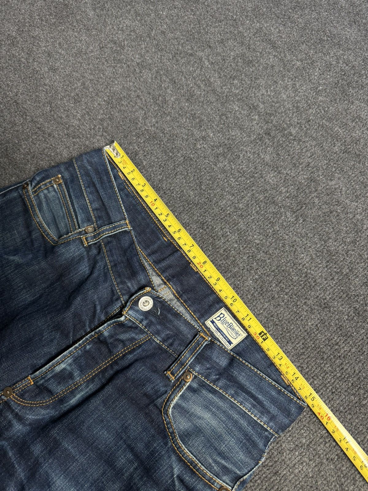 Blue Blanket 00s Blue Blanket Selvedge Denim Jeans Raw Indigo Japan Retro Size US 30 / EU 46 - 17 Thumbnail