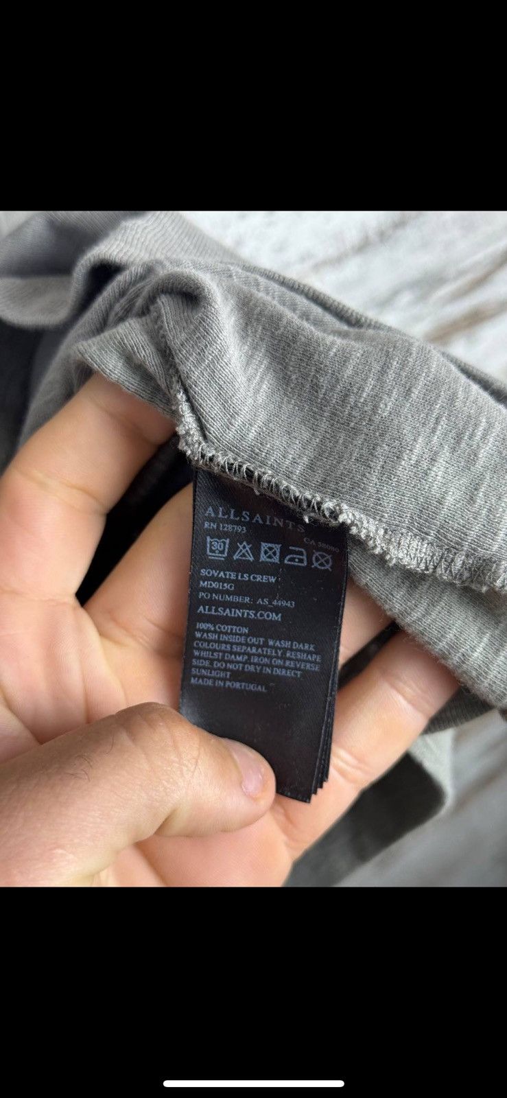 Allsaints × Vintage Mens Vintage Allsaints Avant Garde Long Sleeve T Shirt Tee Size US M / EU 48-50 / 2 - 7 Thumbnail