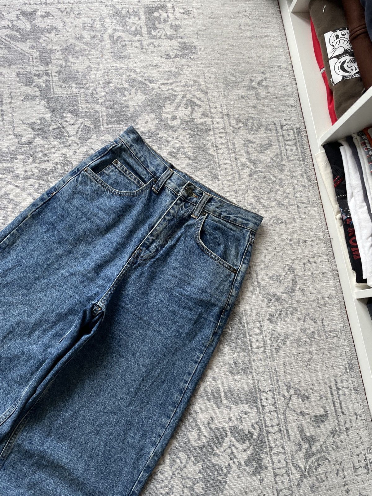 Vintage Vintage Baggy Jeans Faded Mud Washed Japanese Y2K Wide Hype Size US 30 / EU 46 - 4 Thumbnail