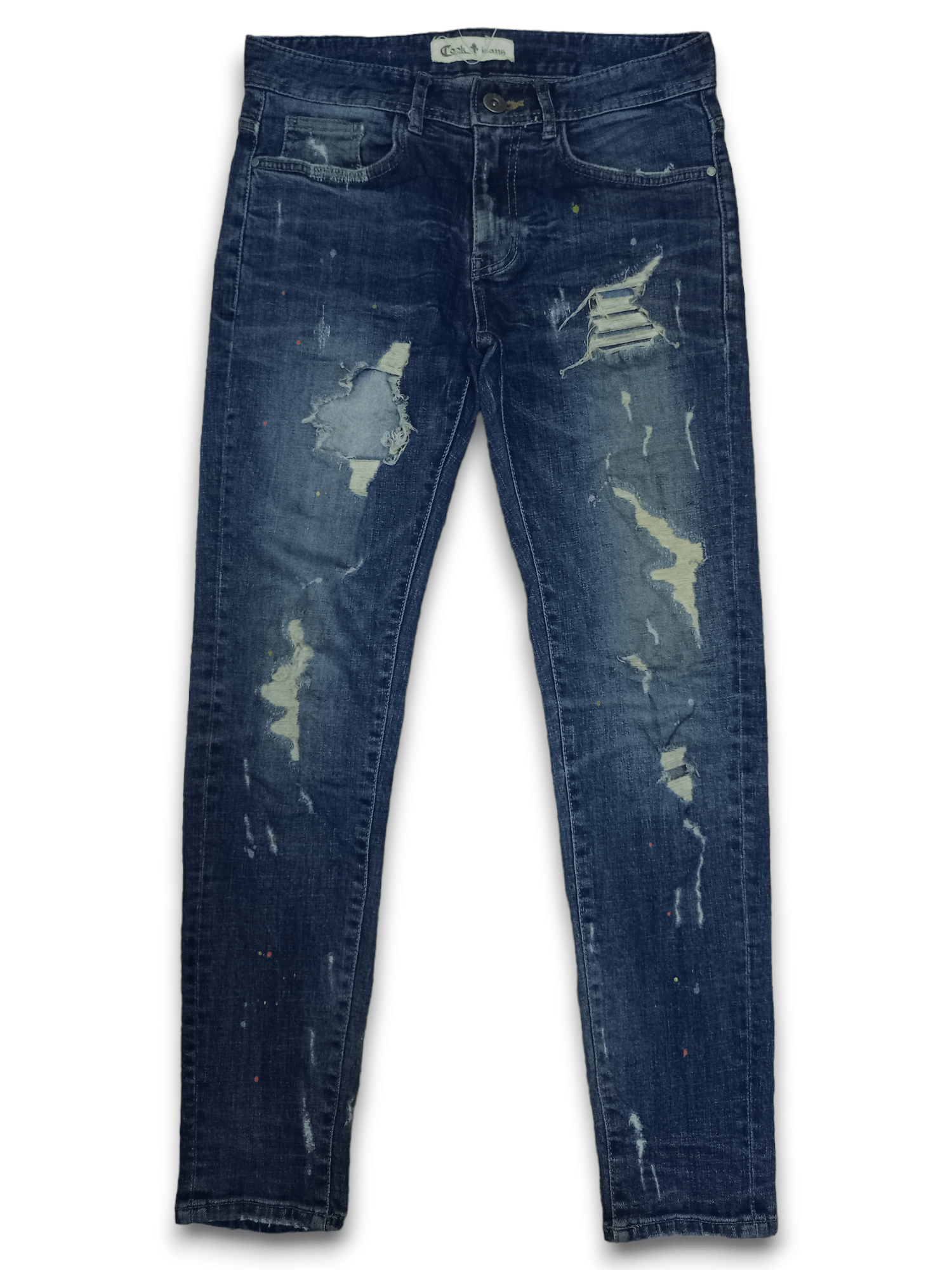 Japanese Brand Vintage Japanese Brand Blue Wash Painted Splatter Jeans Size US 30 / EU 46 - 3 Thumbnail