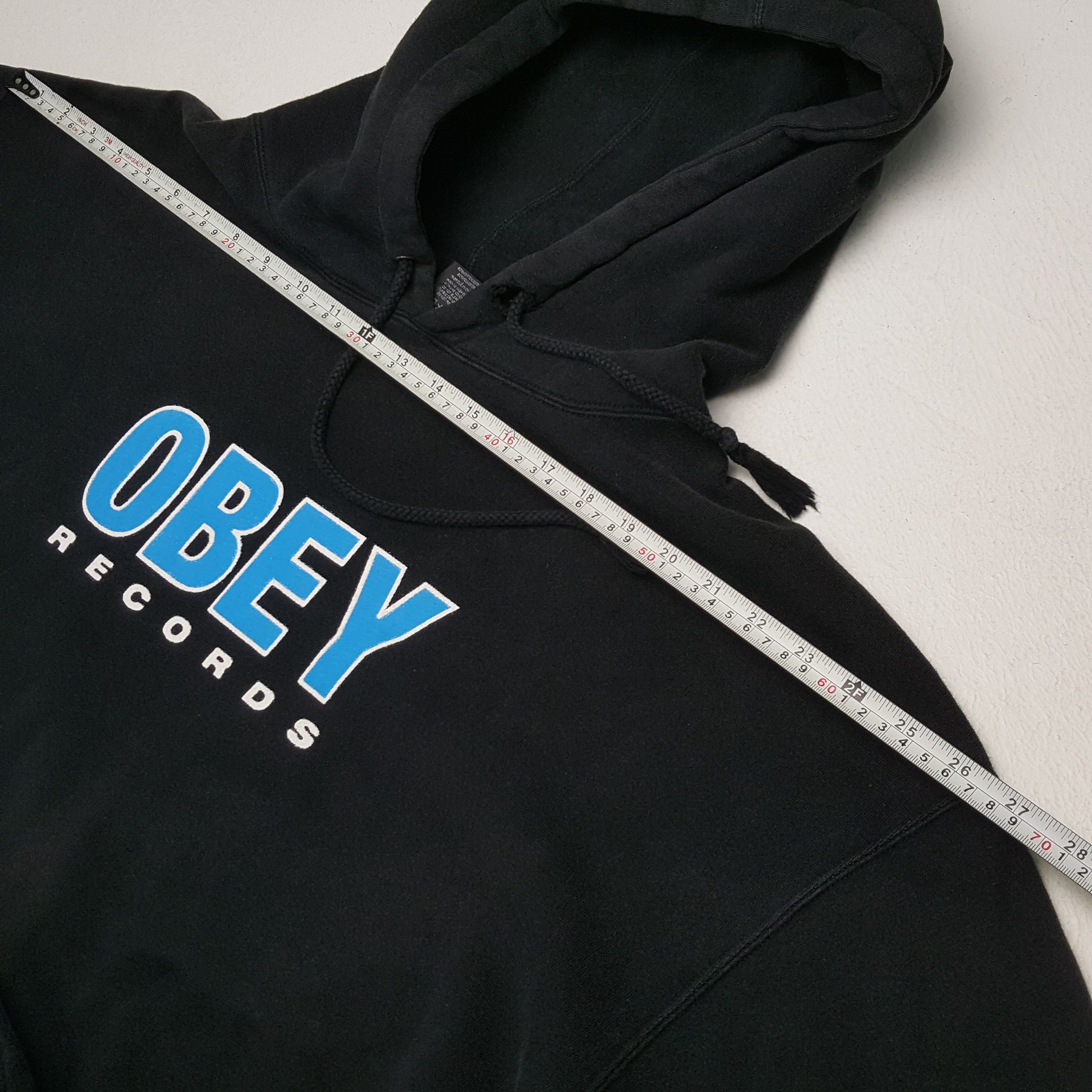 Obey × Vintage OBEY RECORD Streetwear Skateboard Style Hoodies Size US XXL / EU 58 / 5 - 5 Thumbnail