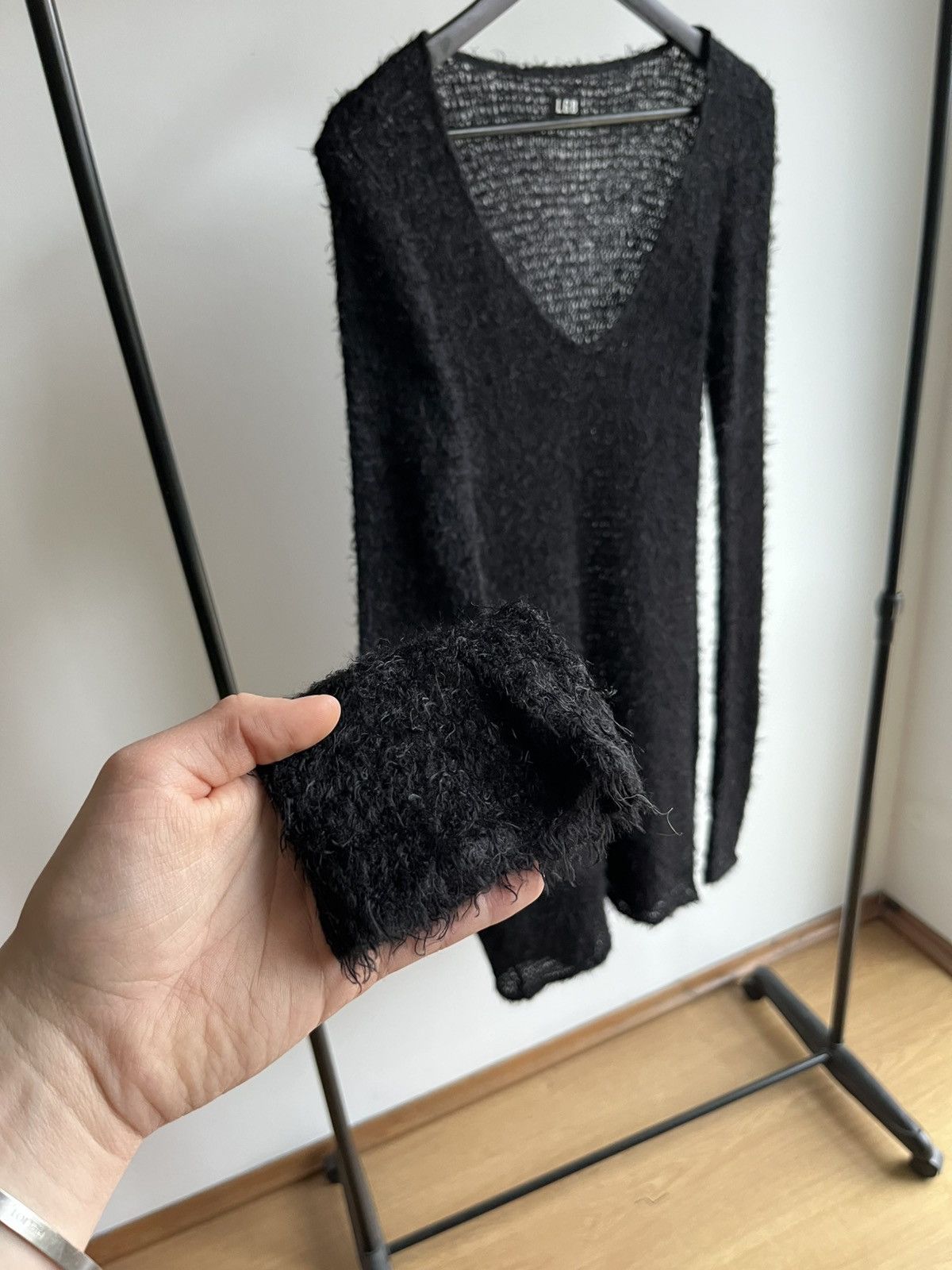 Le Grande Bleu (L.G.B.) Rare L.G.B. Le Grande Bleu Husky fuzzy knit long sweater Size US M / EU 48-50 / 2 - 6 Thumbnail