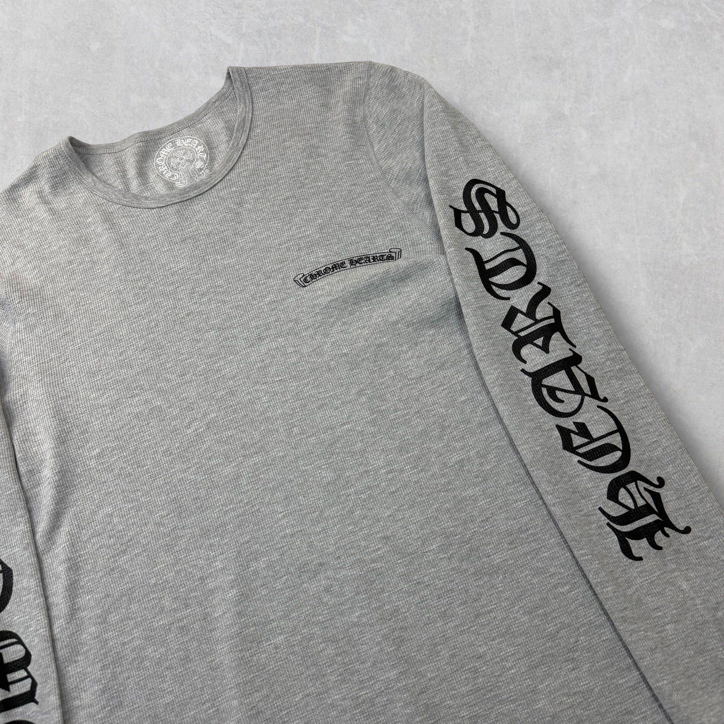Chrome Hearts Chrome Hearts Scroll Logo Grey Thermal L/S Tee XL Size US XL / EU 56 / 4 - 3 Thumbnail