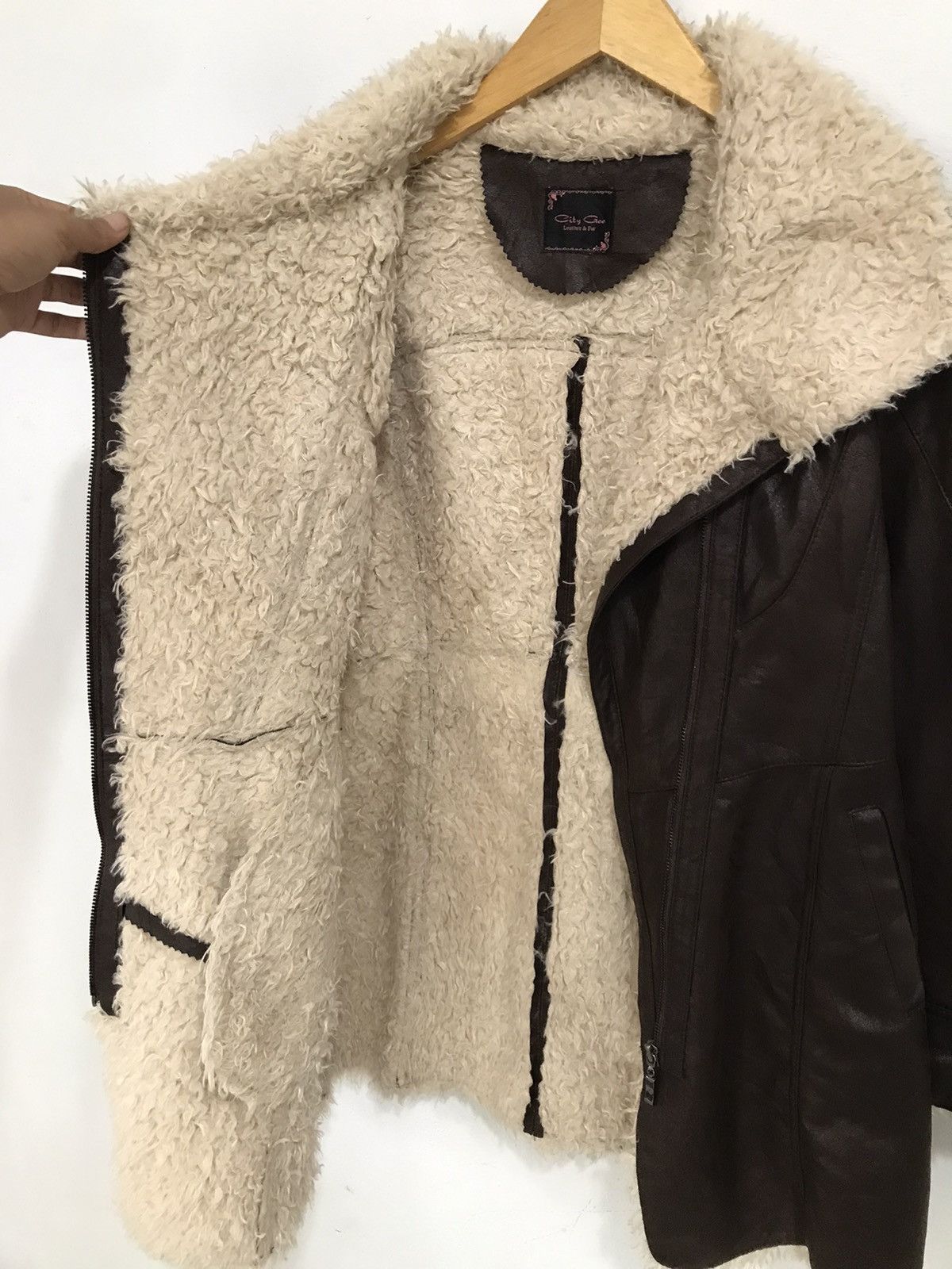 BUFFALO BOBS Japanese Faux Fur Jacket leather incarnation style Size US M / EU 48-50 / 2 - 8 Thumbnail