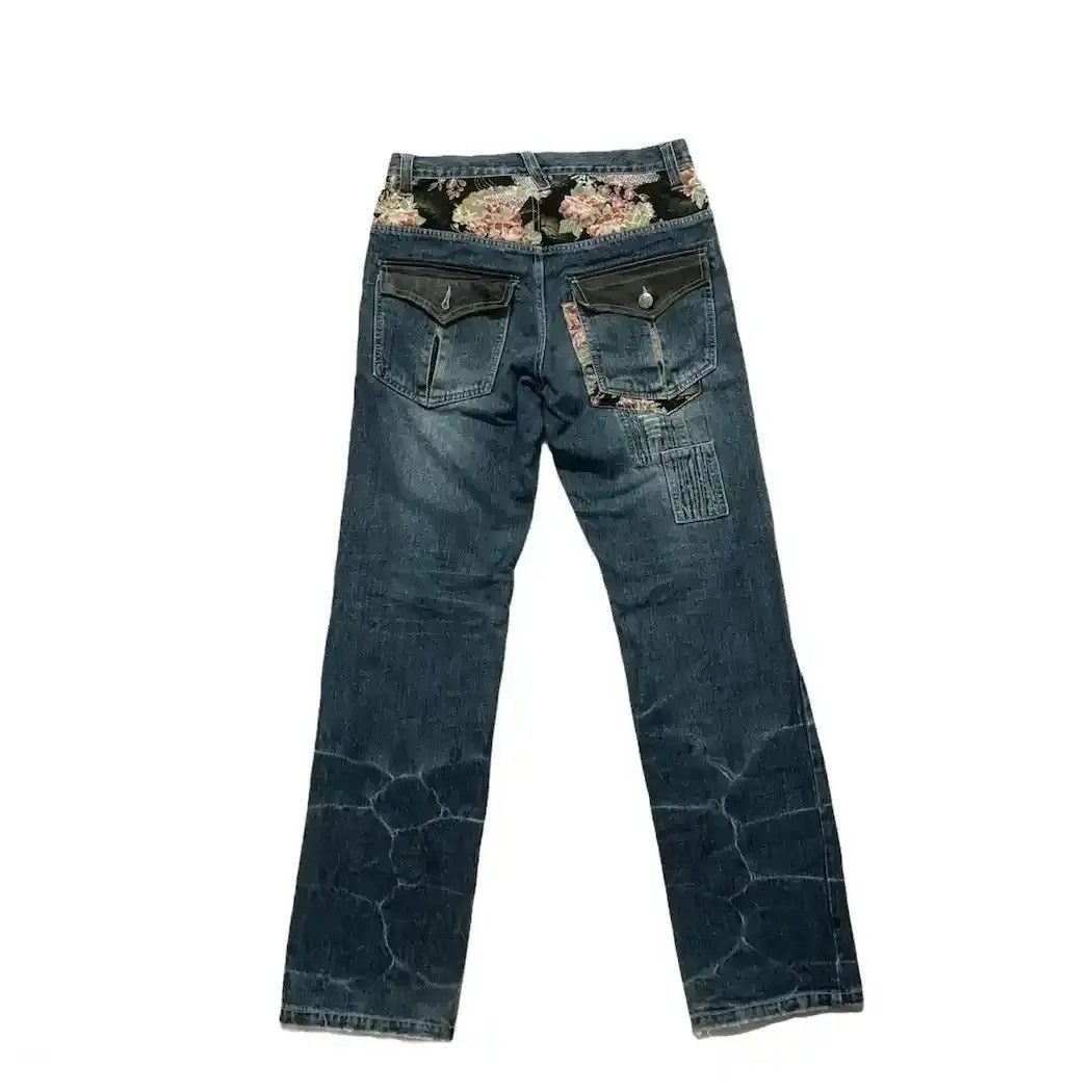 Kaihara Denim Vintage Gumu Patch Work Style Denim Pants W32 L33 Size US 32 / EU 48 - 2 Thumbnail