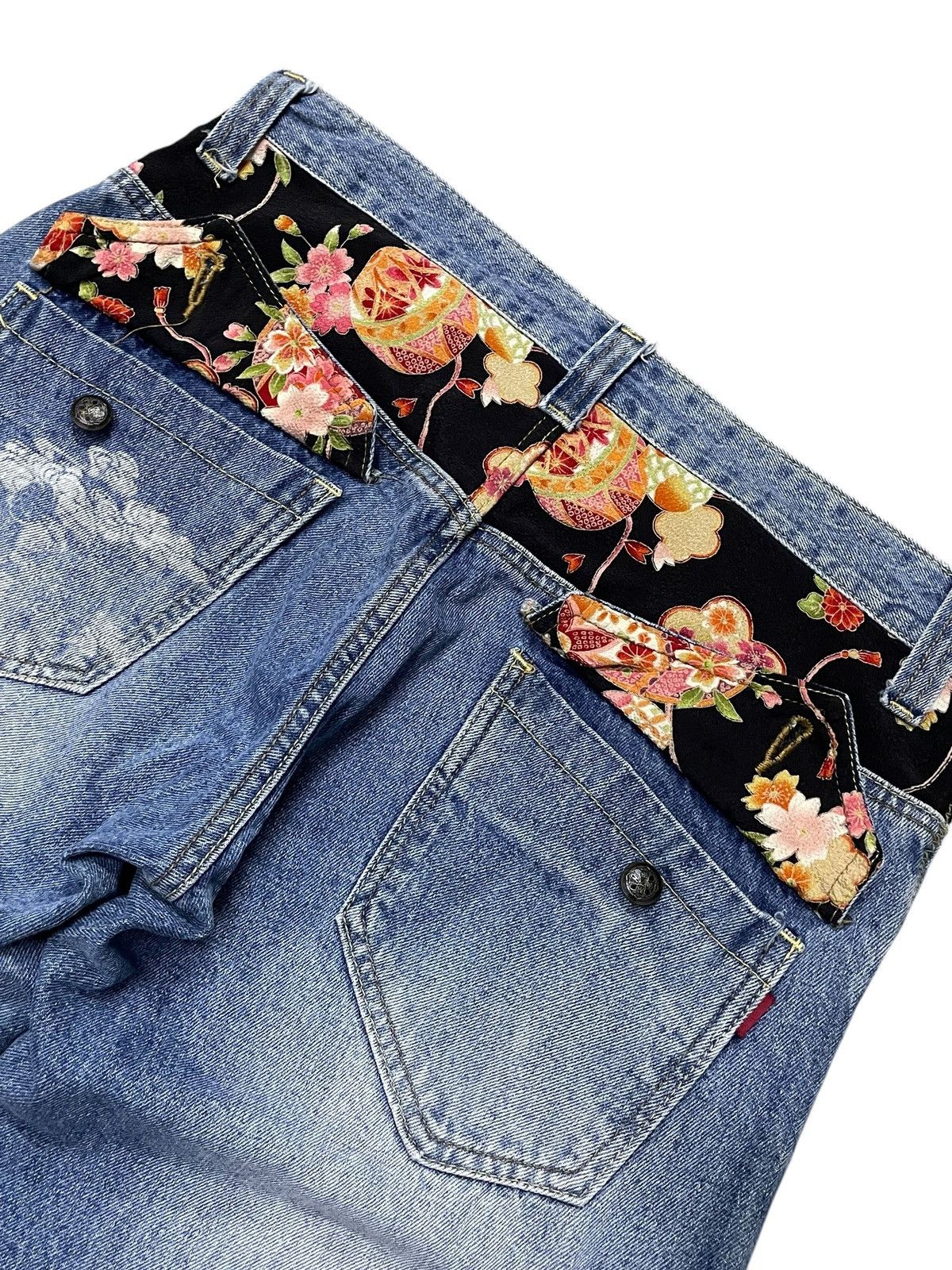 Japanese Brand Dominate Japan Handcrafted Floral Loose Jeans Size US 32 / EU 48 - 17 Thumbnail