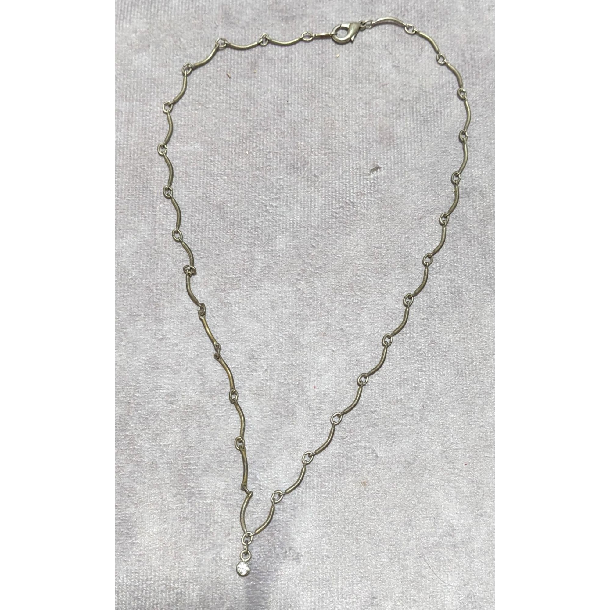 Other Minimalist Rhinestone Curved Bar Necklace Size ONE SIZE - 6 Thumbnail
