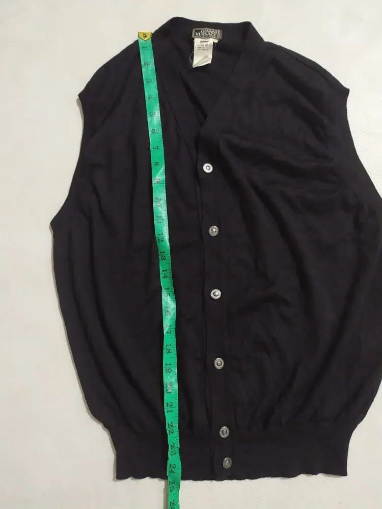 Versace × Vintage Vintage Gianni Versace Sleeveless Cardigan Medusa Button Size US M / EU 48-50 / 2 - 4 Thumbnail