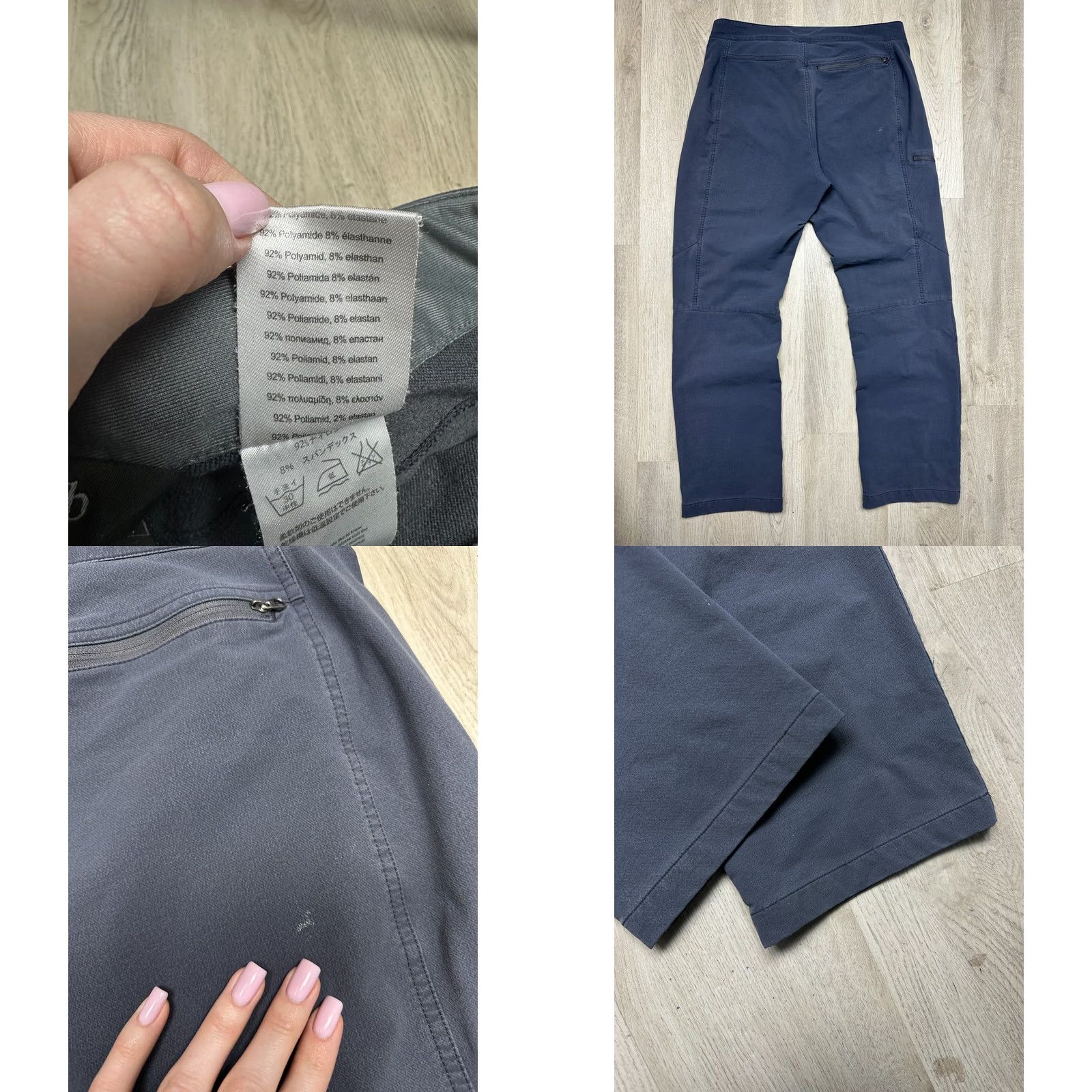 Rab Rab Mens Outdoor Trekking Pants 34 Gray Polyamide Logo Regular Waist 44cm Inseam 80cm Windbreaker Style Pants Mens Size US 34 / EU 50 - 8 Thumbnail
