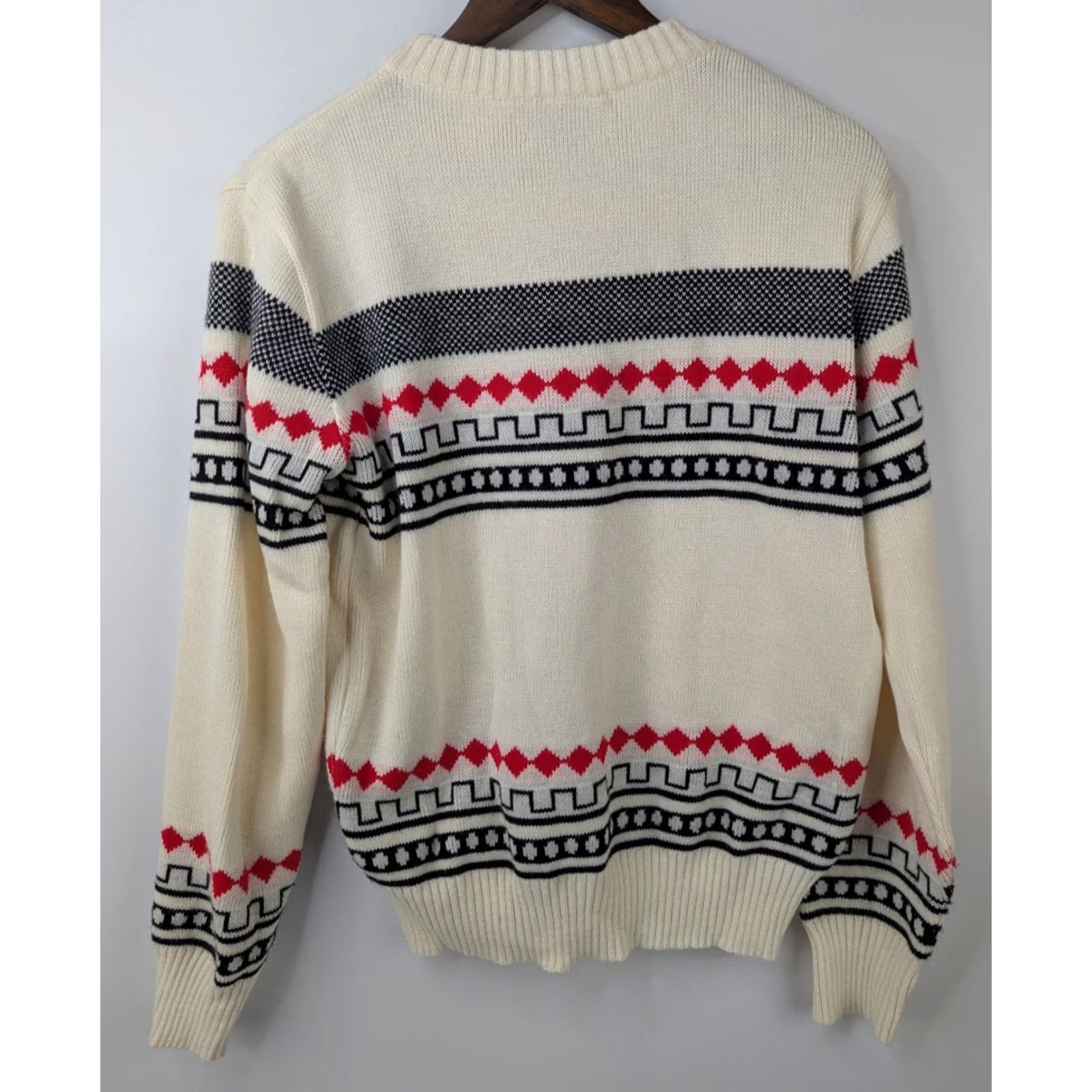 Fruit Of The Loom VINTAGE Fruit of the Loom Christmas Ugly Sweater Knit Crew Neck Long Sleeve Beige M Women Pullover Pattern: holiday Size M / US 6-8 / IT 42-44 - 4 Thumbnail