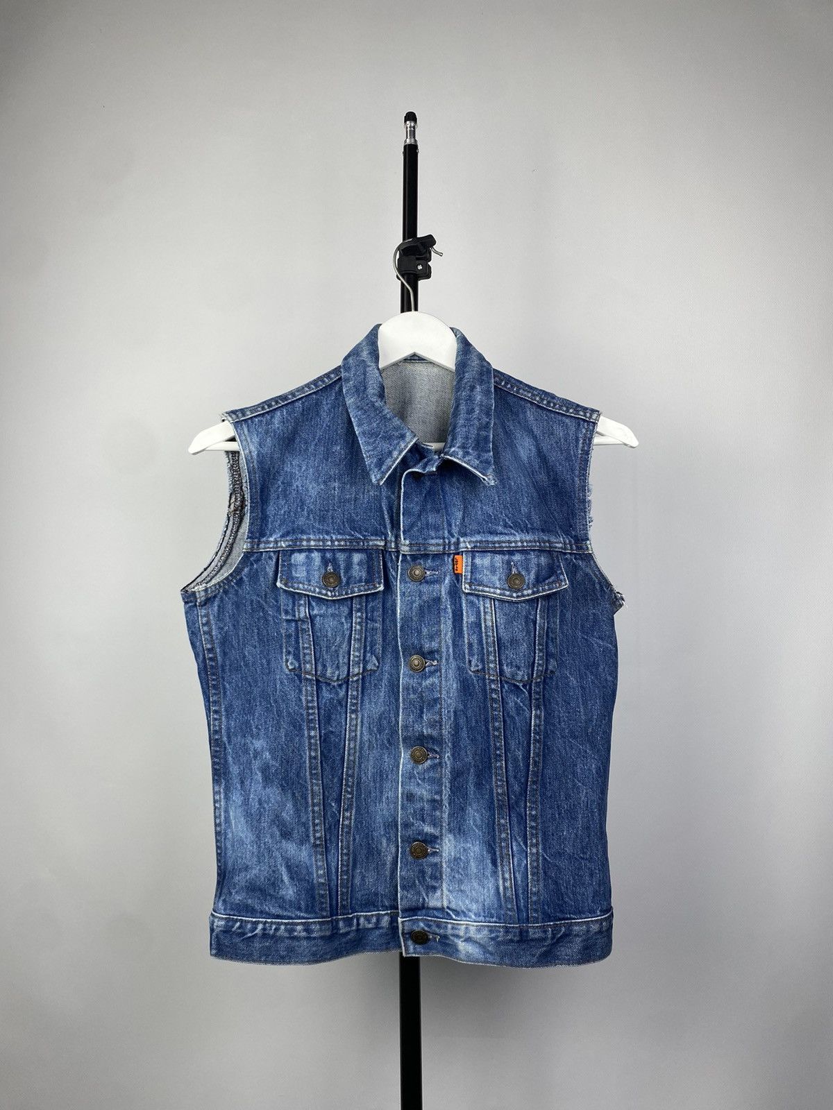 Levi's × Levi's Vintage Clothing × Vintage Levi’s vintage rare 70-80s Orange Tab vest denim streetwear Size US S / EU 44-46 / 1 - 1 Thumbnail