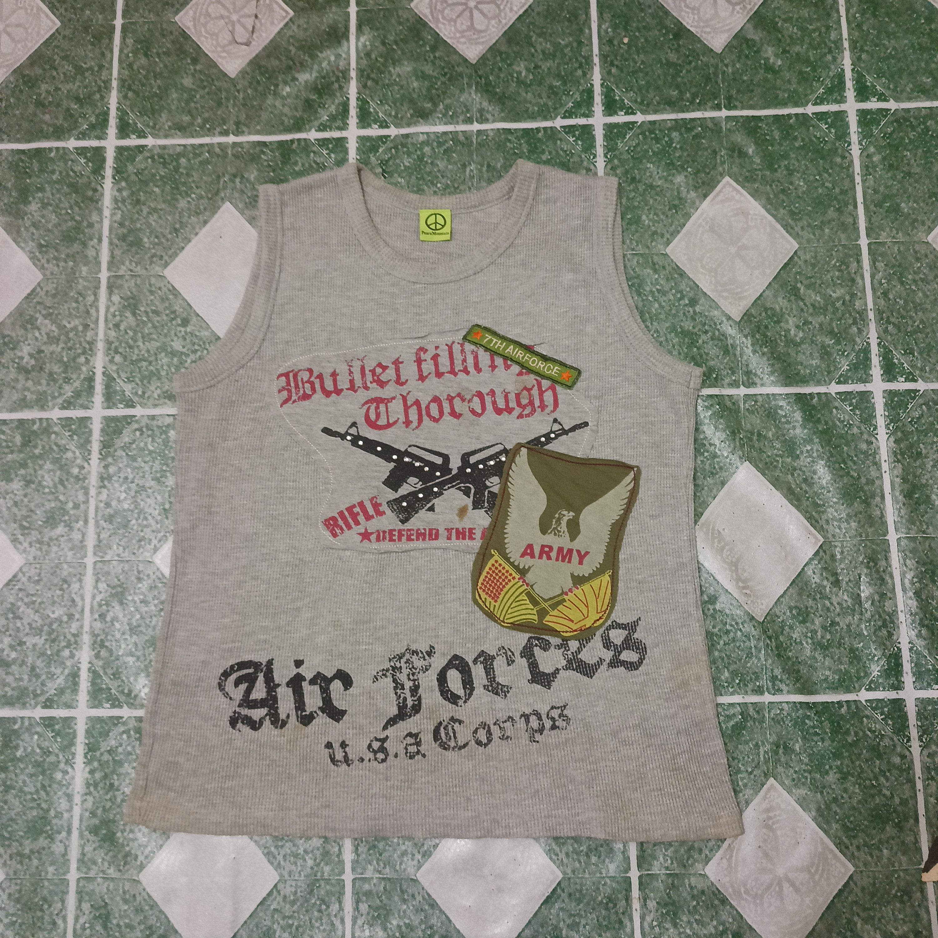 peaceminusone Peace Mountain Army Forces USA corps sleeveless tank top Size US S / EU 44-46 / 1 - 1 Thumbnail