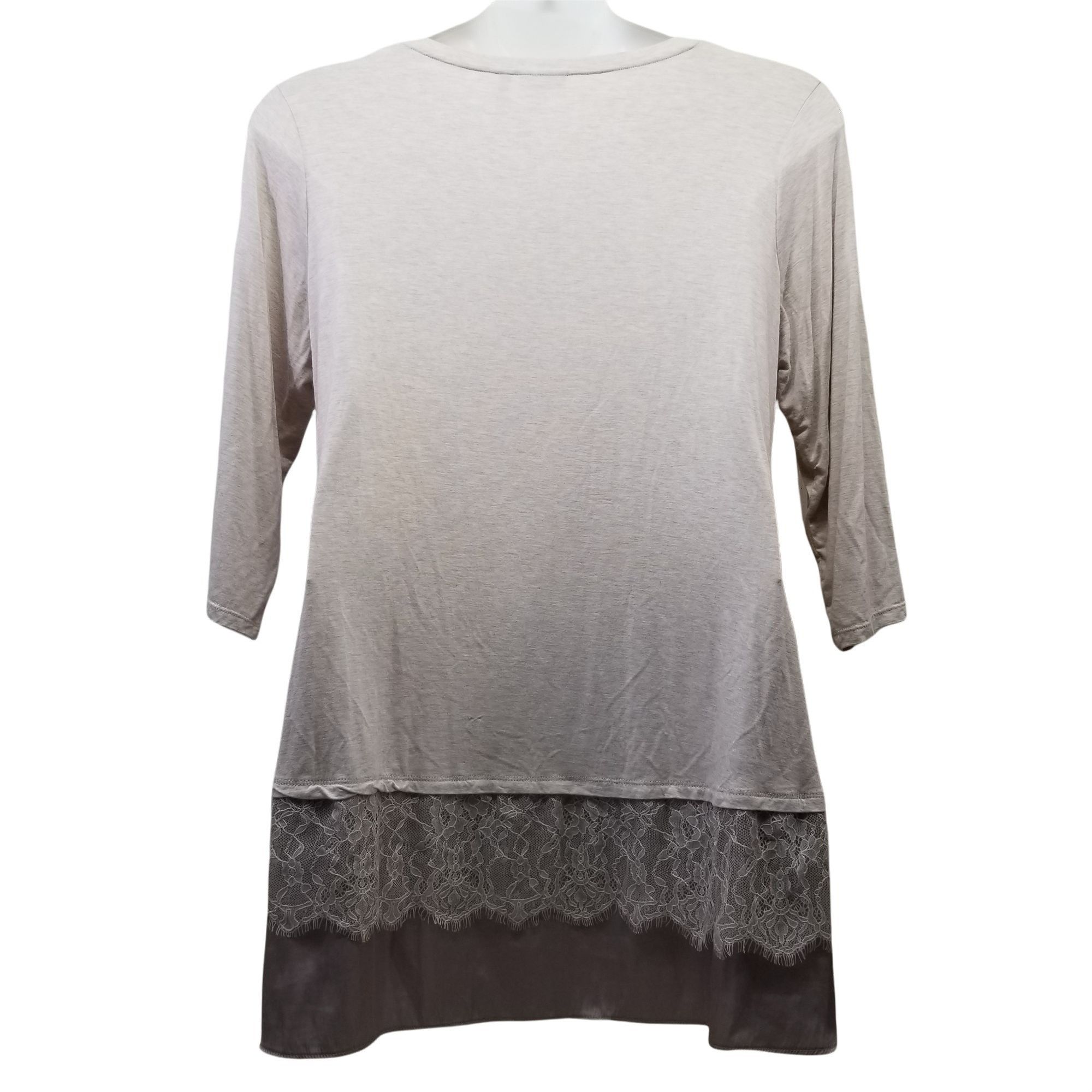 Other LOGO XLP Cream Lace Satin Hem Ruffles Tiered Hi Low Stretch Size XL / US 12-14 / IT 48-50 - 8 Thumbnail