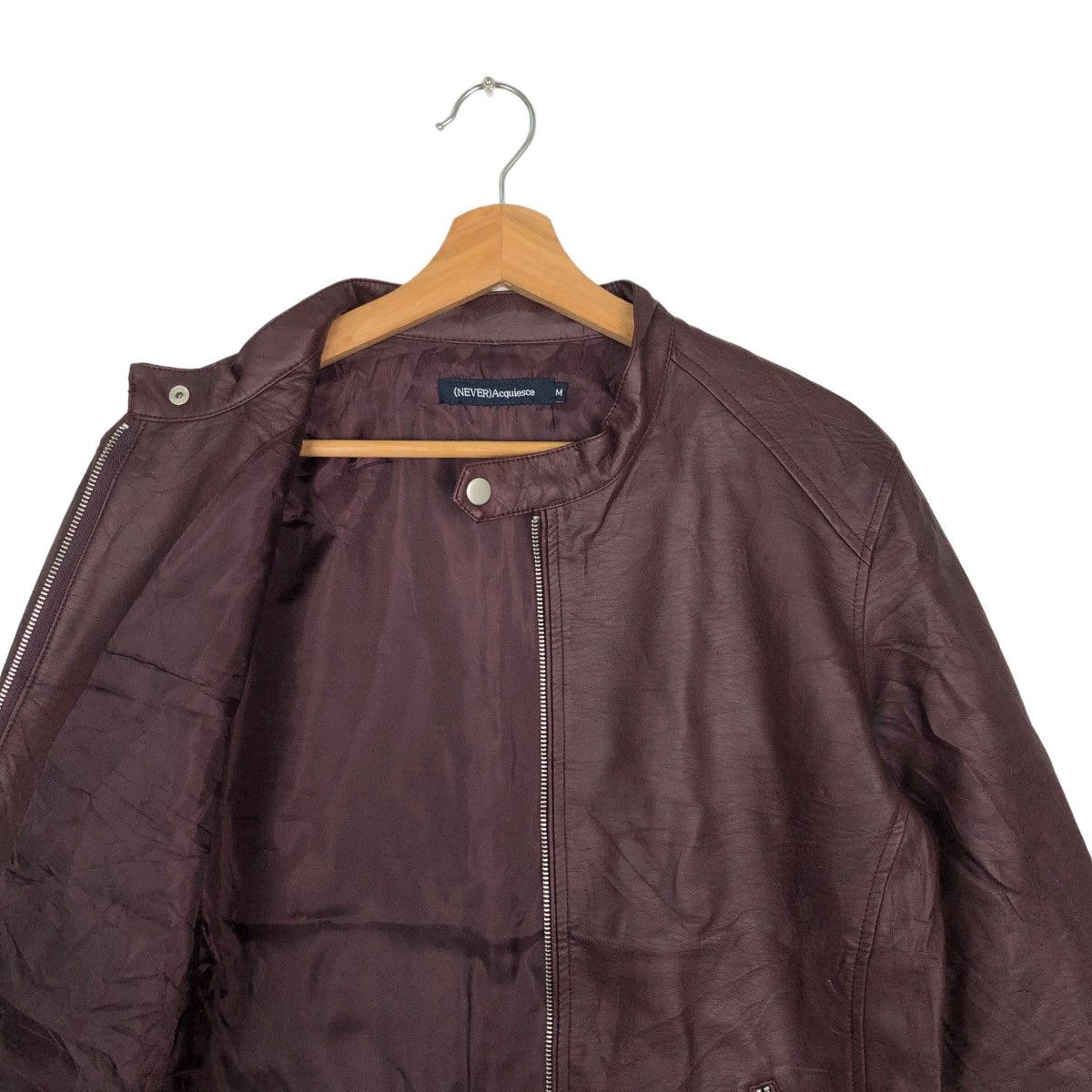 Japanese Brand VINTAGE BIKER SOFT LEATHER JACKET NEVER ACQUIESCE RICK OWENS Size US M / EU 48-50 / 2 - 9 Thumbnail