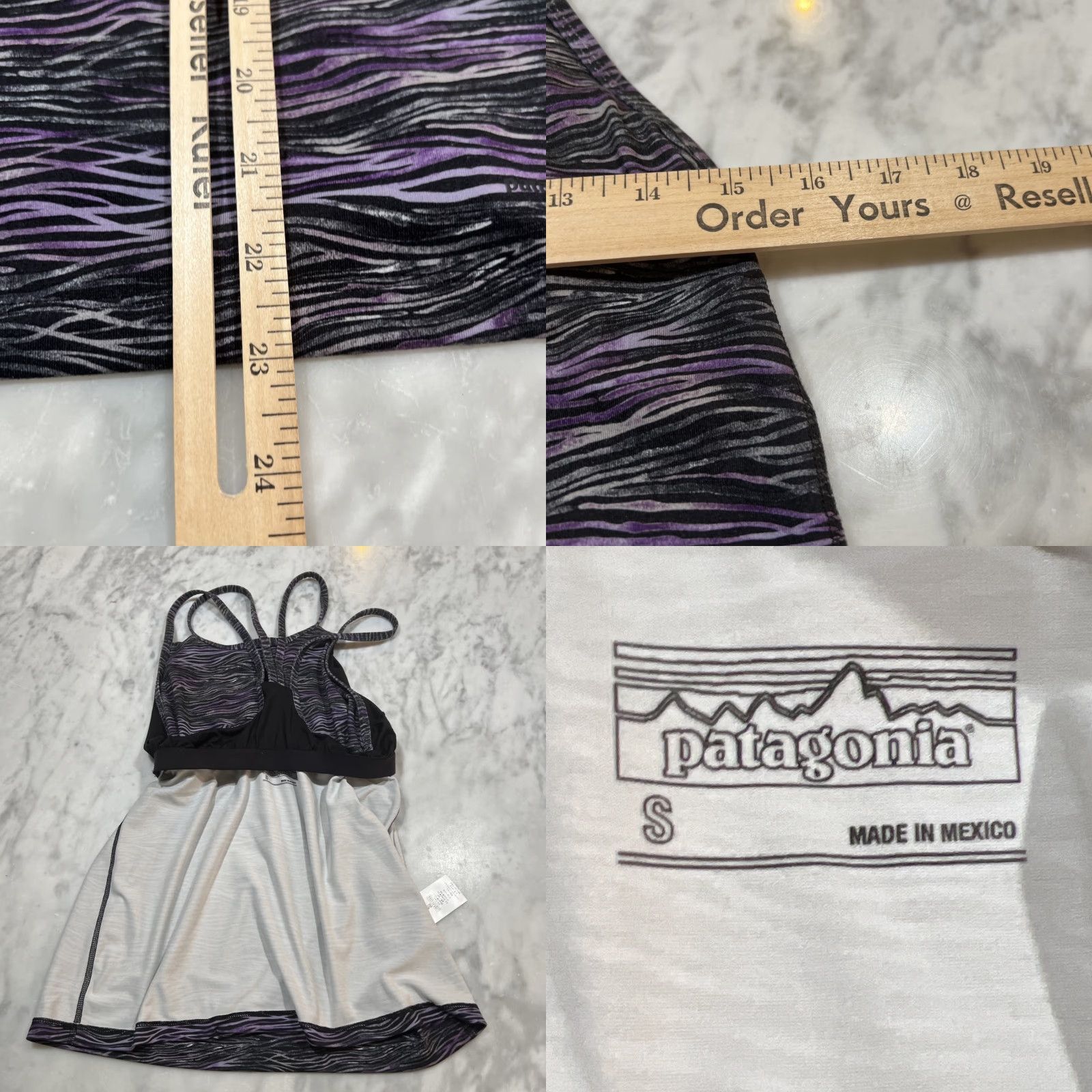 Patagonia Patagonia Strappy Tank Top Women’s S Athletic Yoga Striped Purple (Pullover) Size S / US 4 / IT 40 - 8 Thumbnail