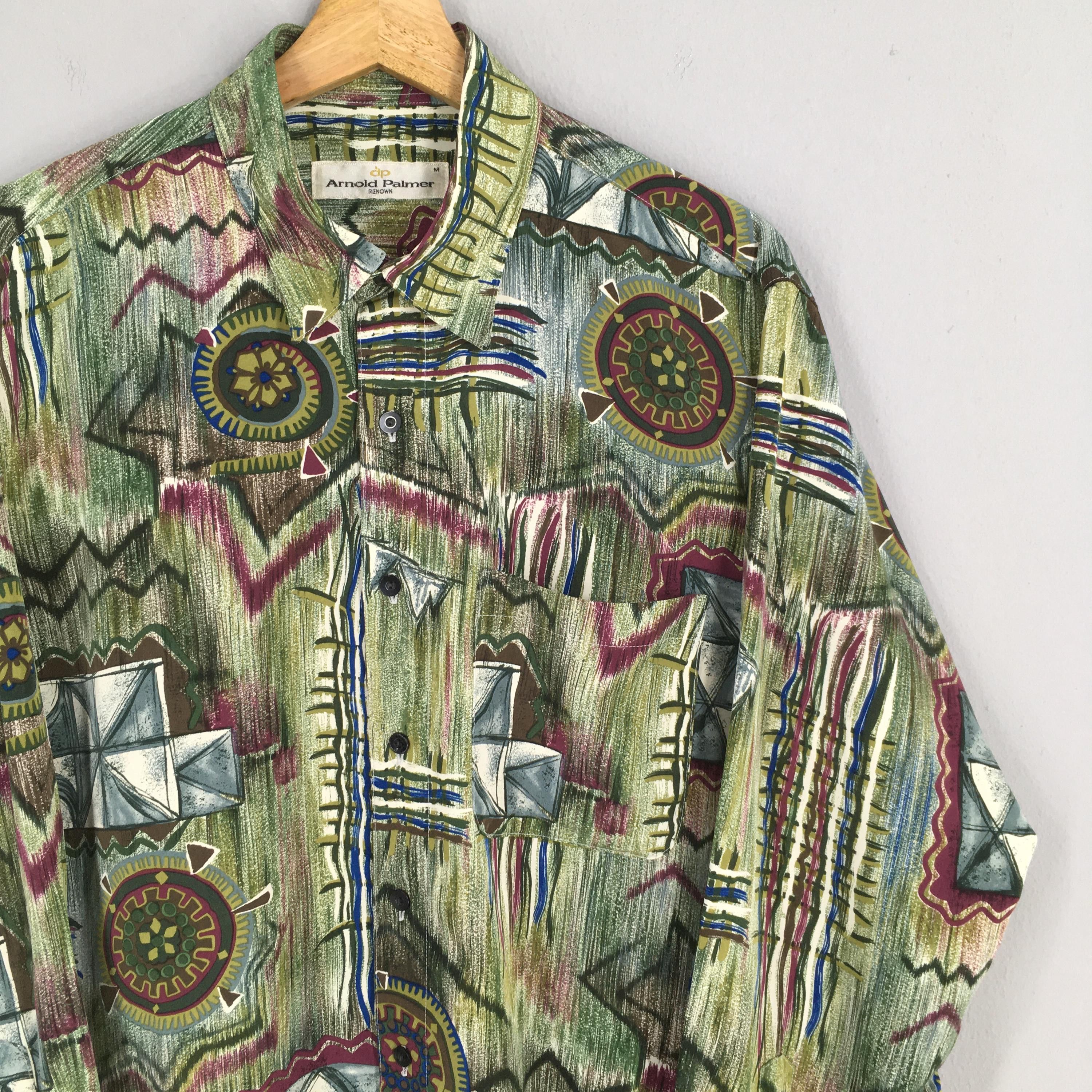 90s Arnold Palmer Renown Abstract Multicolor Shirt Medium