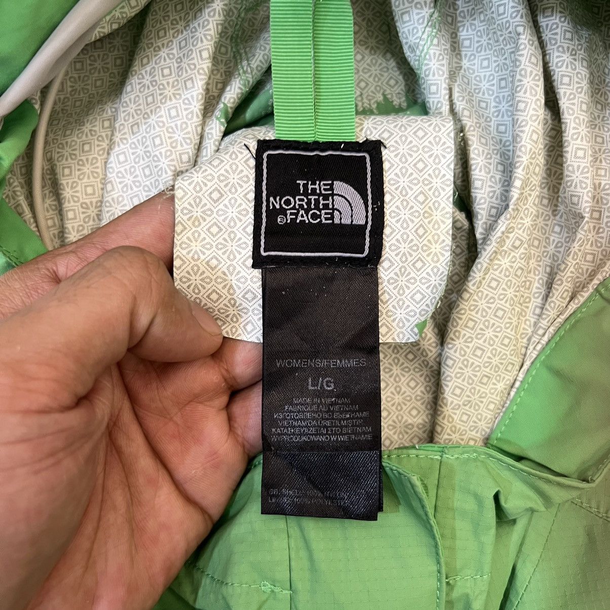 The North Face Hooded Rain Shell Jacket - Lime Green - Women's/Men's [L] Size L / US 10 / IT 46 - 6 Thumbnail