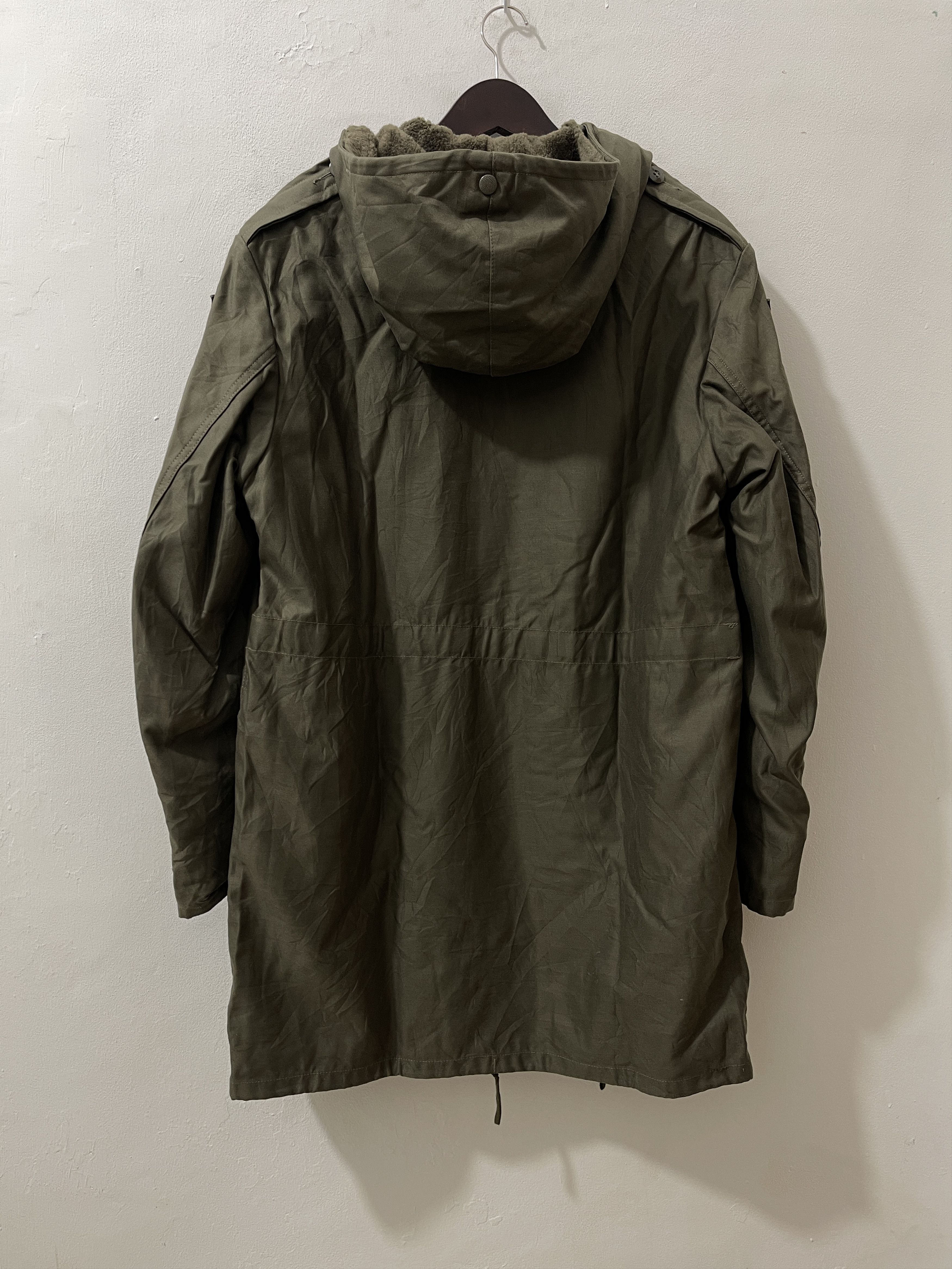 Vintage 1992 German Military Moleskin Fur Parka Jacket Size US L / EU 52-54 / 3 - 14 Thumbnail