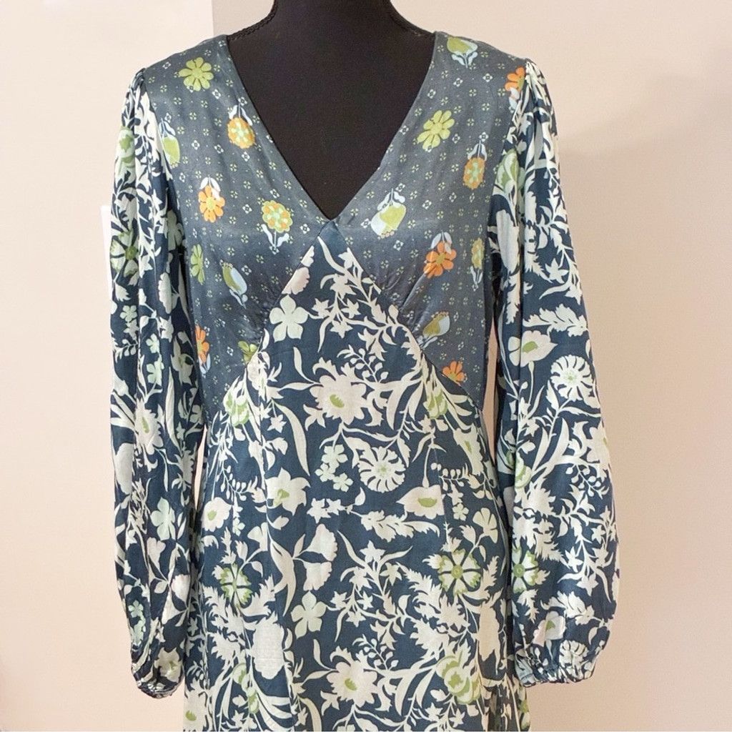 Other Damson Madder bohemian floral maxi dress side slit.Size 10US Size L / US 10 / IT 46 - 7 Thumbnail