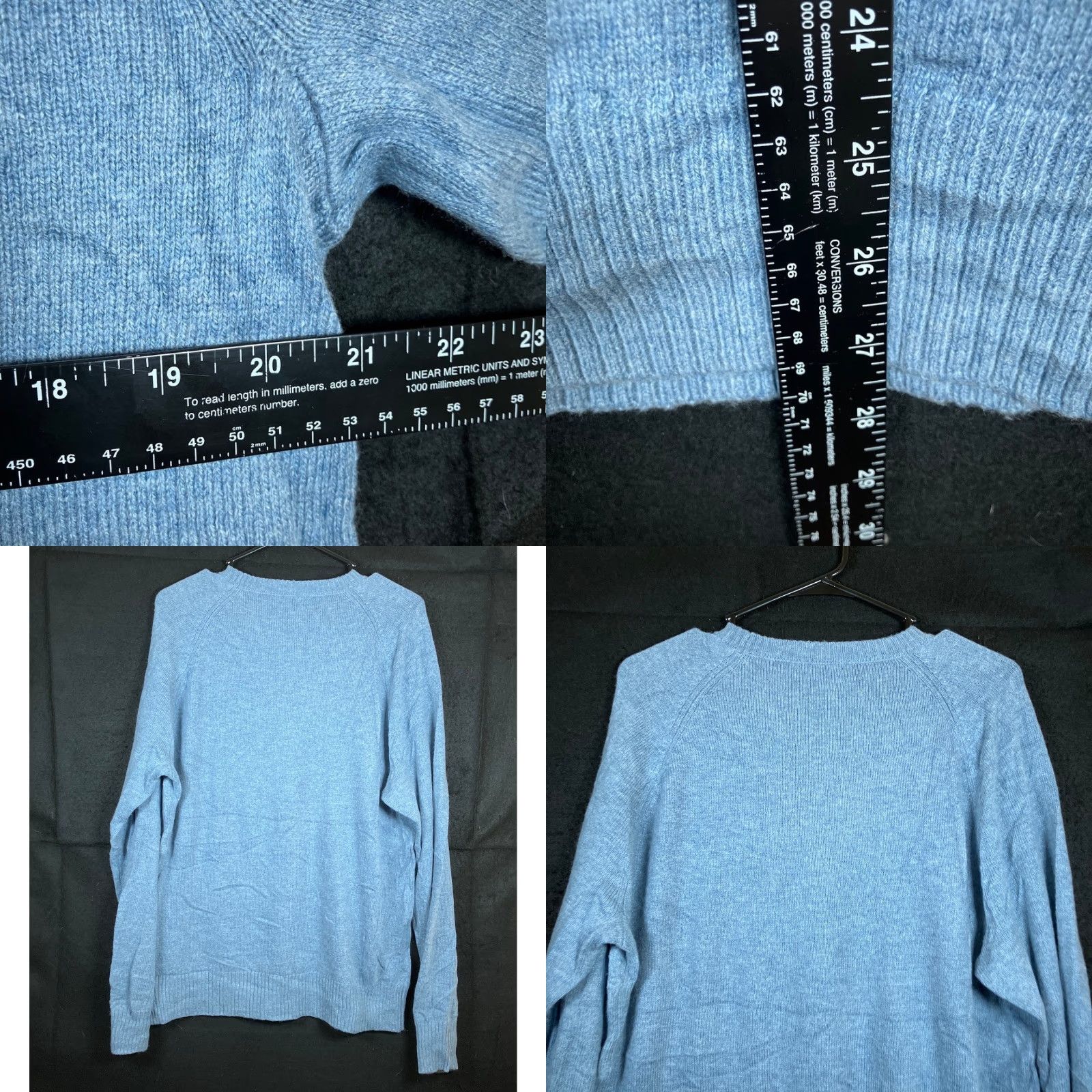 J.Crew J. Crew Mens Sweater Crew Neck Pullover Blue Lambs Wool Blend Large Knit Long Sleeve Size US L / EU 52-54 / 3 - 8 Thumbnail