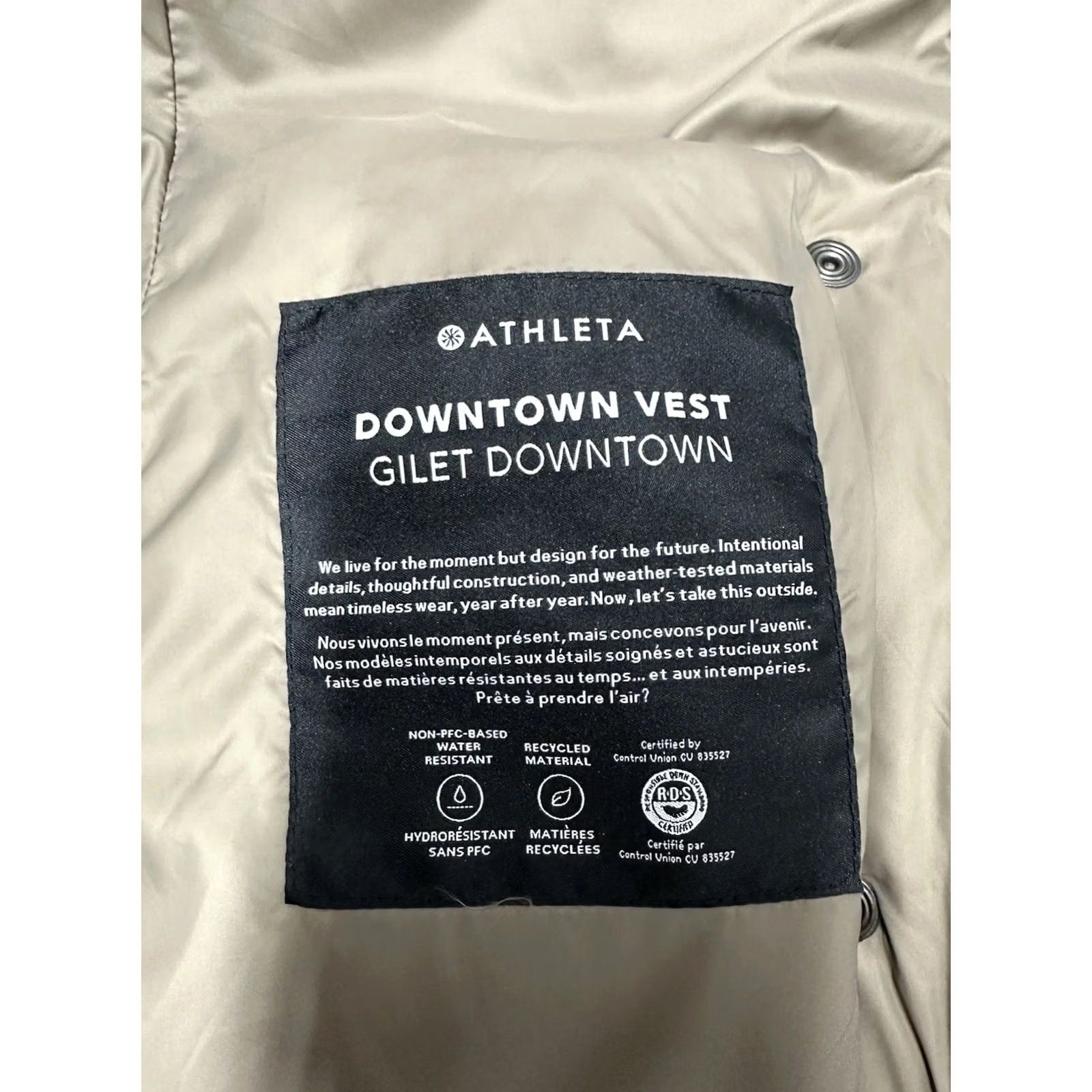 Athleta Athleta Vest Puffer Nylon Down Pyrite Shine Multicolor Women’s M Nightwear? Size M / US 6-8 / IT 42-44 - 6 Thumbnail