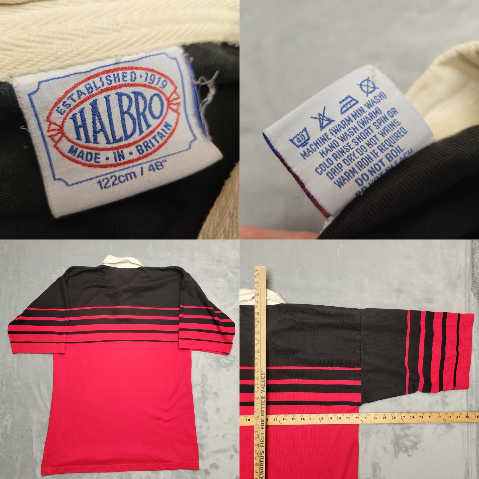 Vintage VINTAGE Halbro Rugby Shirt Mens XL Red Berlin Brandenburg Toulouse 2001 Britain Polo Jersey Long Sleeve Striped Size US XL / EU 56 / 4 - 8 Thumbnail