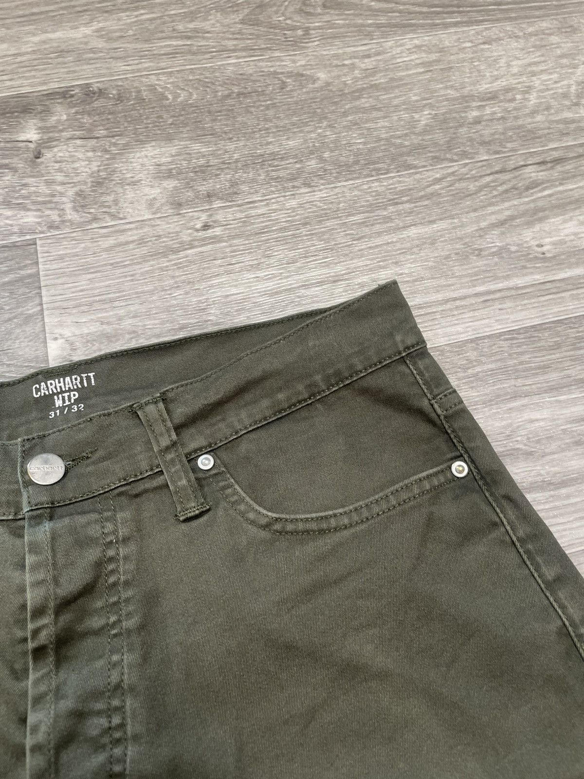 Carhartt Vintage Carhartt Klondike Pants Dark Green Leather Logo Y2K Size US 31 - 7 Thumbnail