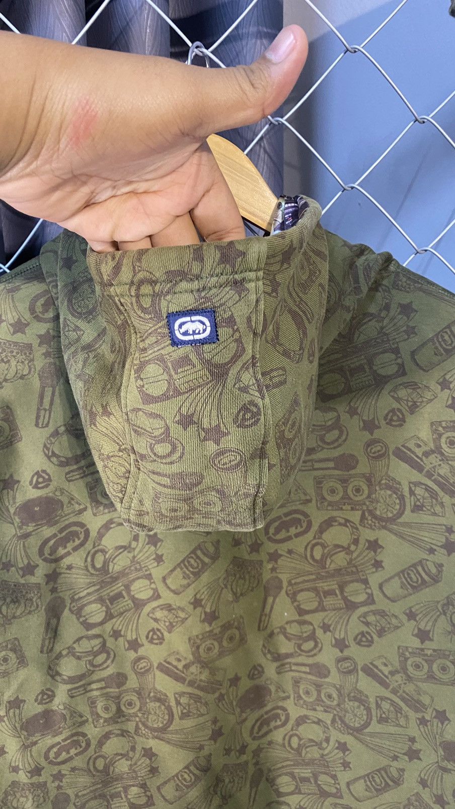 Ecko Unltd. VINTAGE y2k ECKO UNLTD HOODIE REVERSIBLE AOP MEDIUM Size US M / EU 48-50 / 2 - 6 Thumbnail