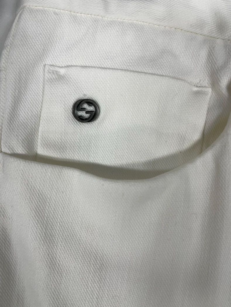 Gucci Gucci White Small Double G Letter Logo Casual Jeans 2502-Ne Size US 28 / EU 44 - 3 Thumbnail