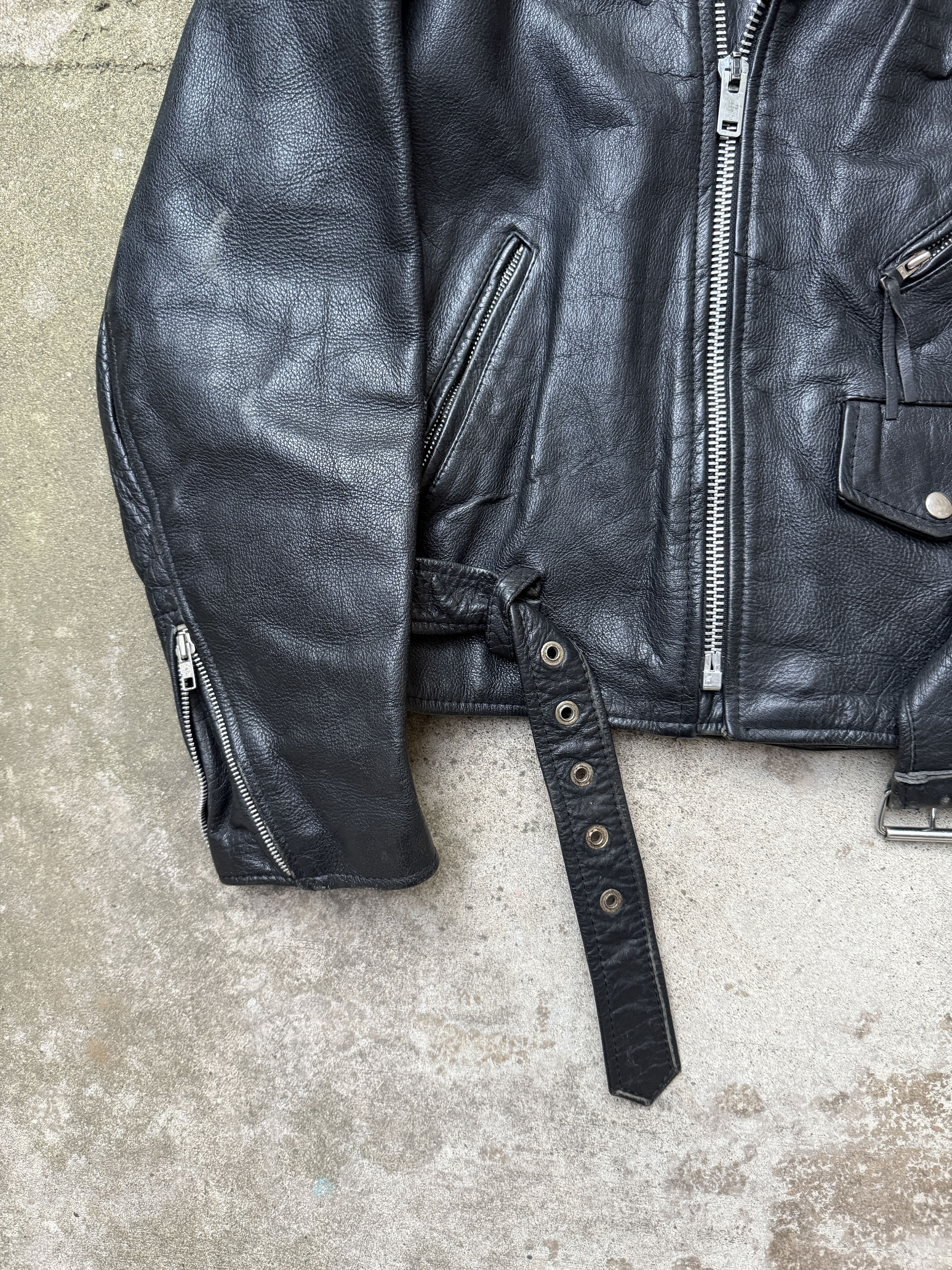 Vintage Wilson’s Leather Jacket vintage black biker rider XXL Size US XXL / EU 58 / 5 - 5 Thumbnail