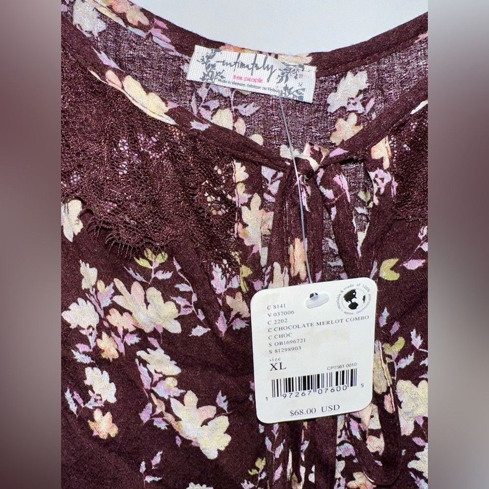 Free People NWT FREE PEOPLE x INTIMATELY FP Take It Away Bodysuit Chocol Size XL / US 12-14 / IT 48-50 - 3 Thumbnail