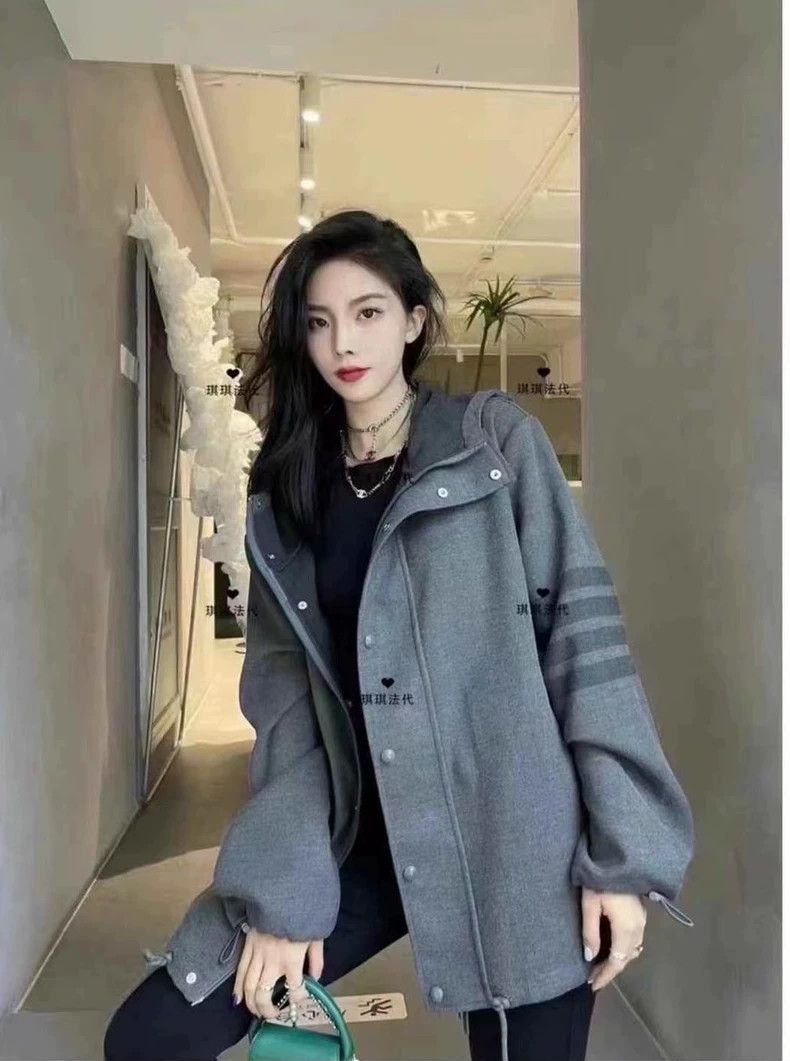 Thom Browne Thom browne Hooded jacket with gray sleeves 2504-Nextarrow Size US XS / EU 42 / 0 - 6 Thumbnail