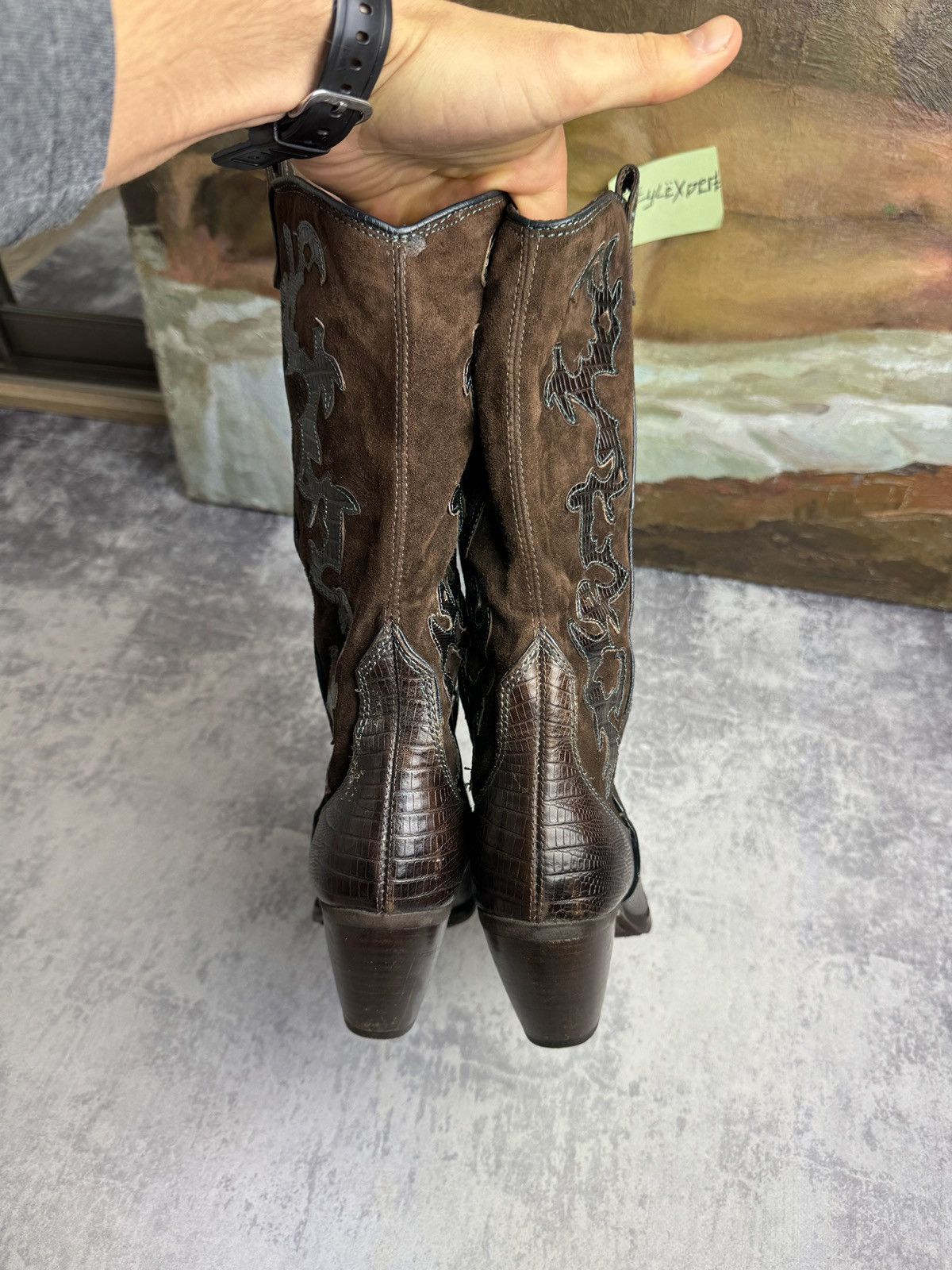 RARE Varese Designer Cowboys Y2K Leather Vintage Heels Boots