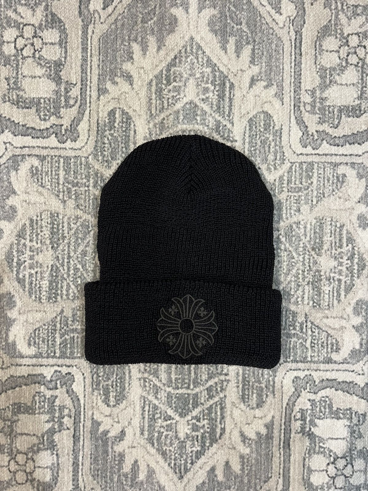 image of Chrome Hearts Plus Beanie in Black, Men's