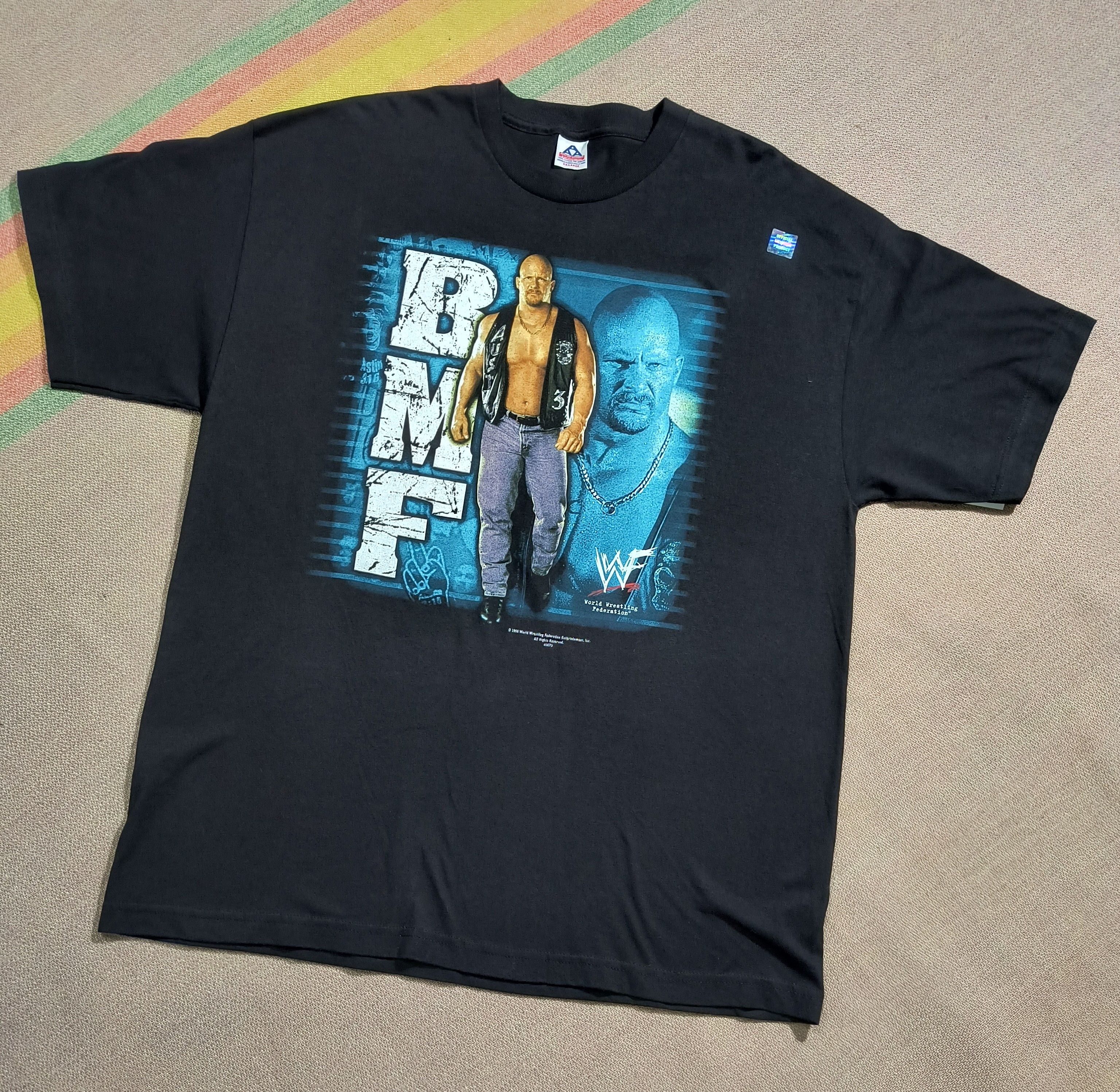 AAA DS vintage Y2K Stone Cold Steve Austin BMF 2000 tee Size US XXL / EU 58 / 5 - 2 Thumbnail