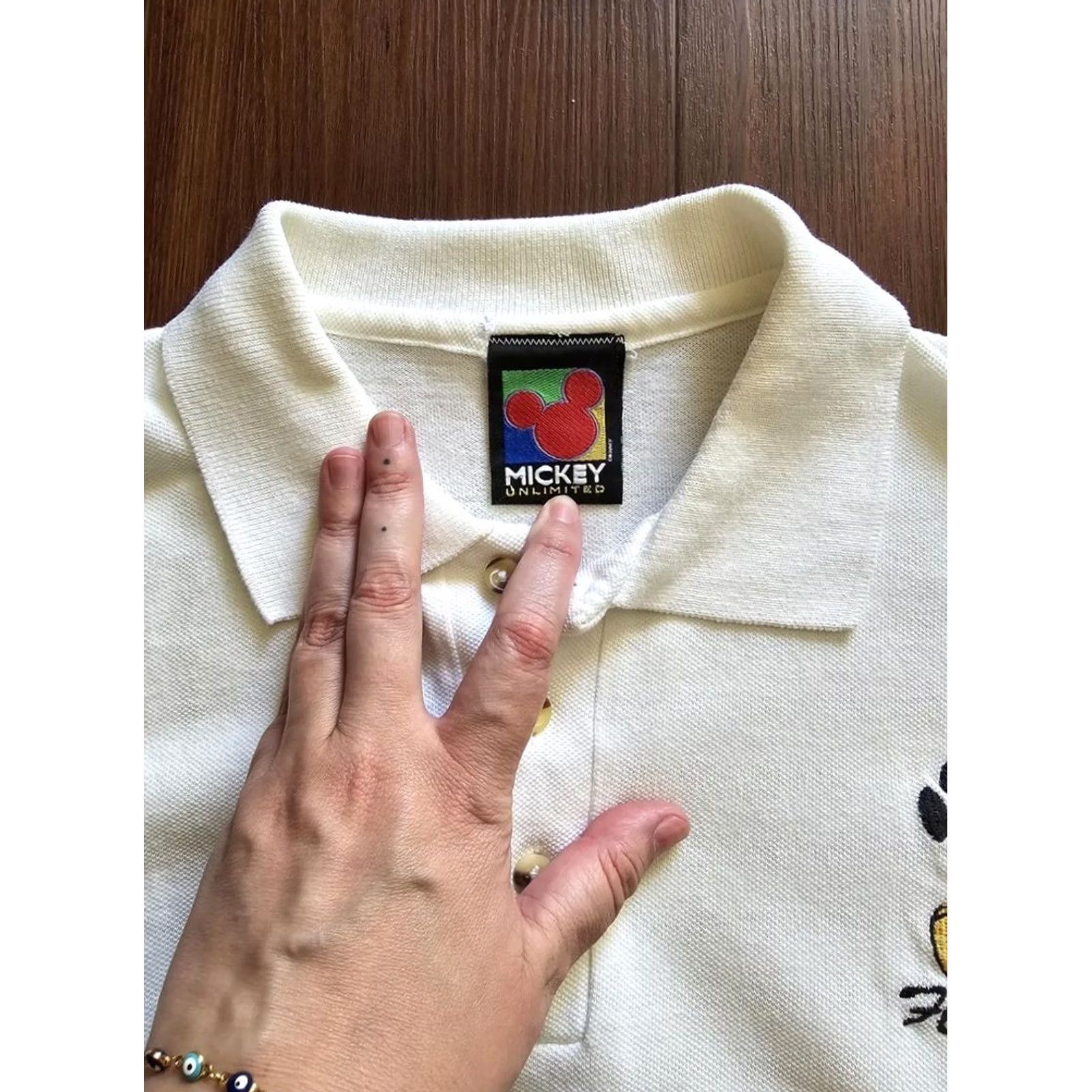 Disney VINTAGE 90s Y2k white Mickey Mouse Florida polo shirt Men's XL Polo Disney Mickey Unlimited Short Sleeve Collared Shirt Regular Fit Size US XL / EU 56 / 4 - 5 Thumbnail