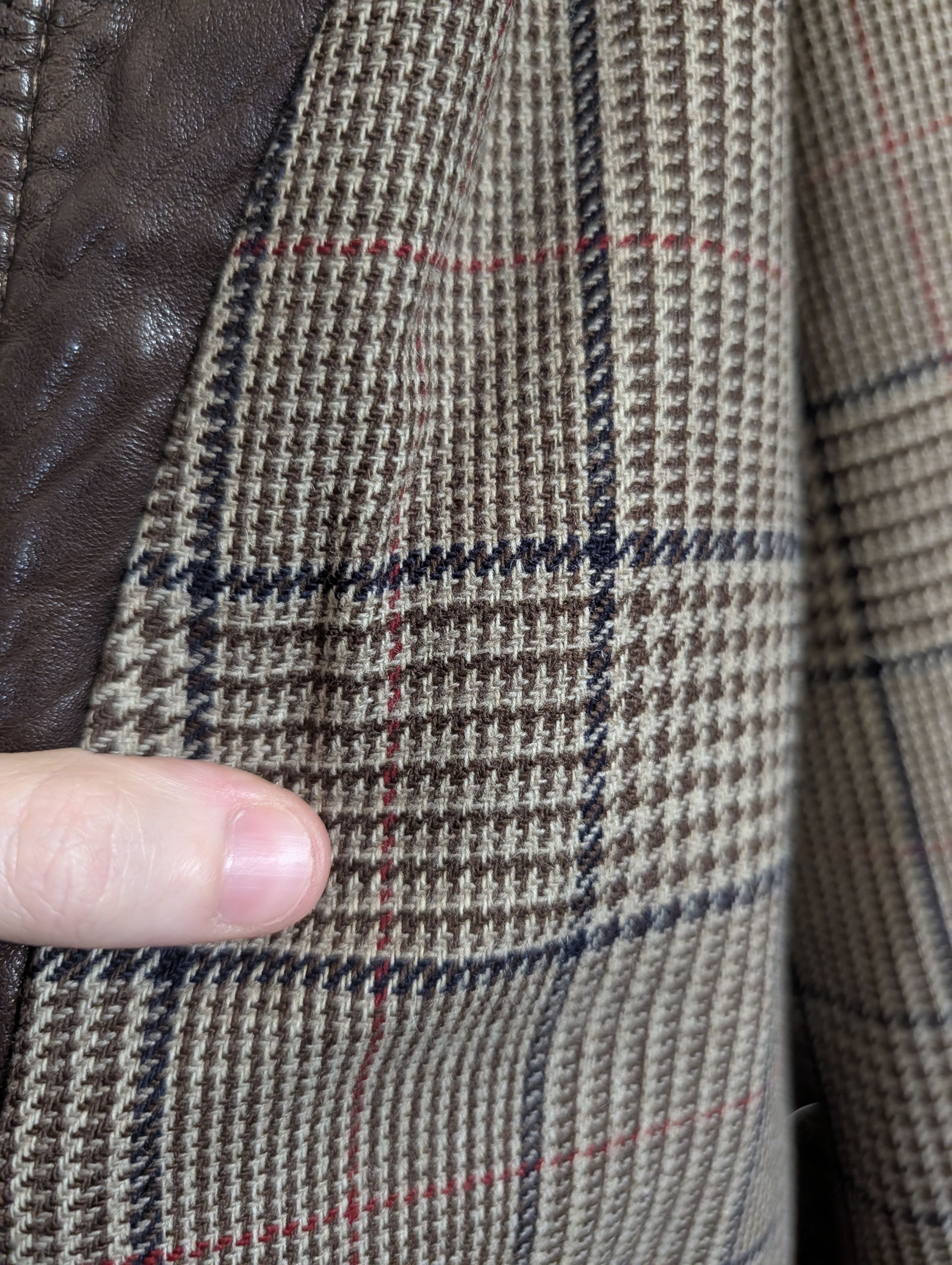 Vintage Rosenthal & Truitt leather A-2 tweed lined bomber jacket Size US XL / EU 56 / 4 - 12 Thumbnail