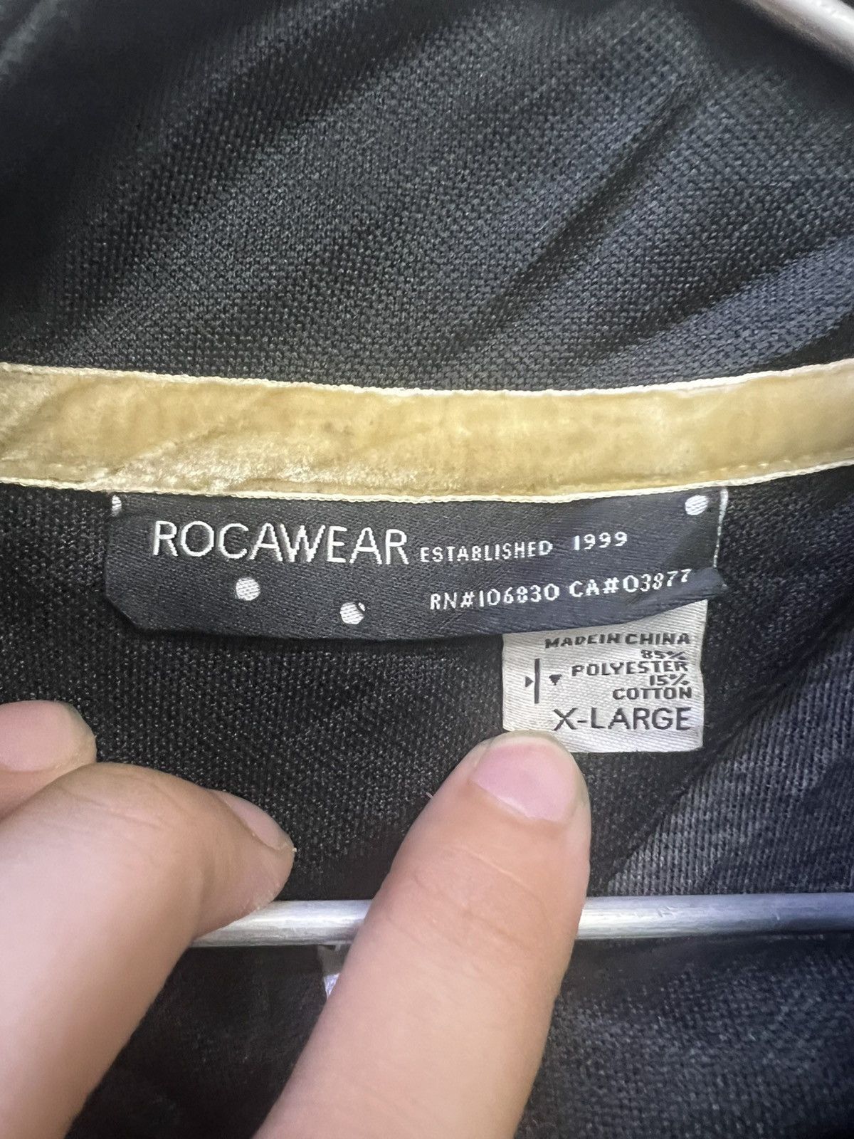 Rocawear Vintage Rocawear Black Zip-Up Jacket – Embroidered Back Logo Size US XL / EU 56 / 4 - 5 Thumbnail