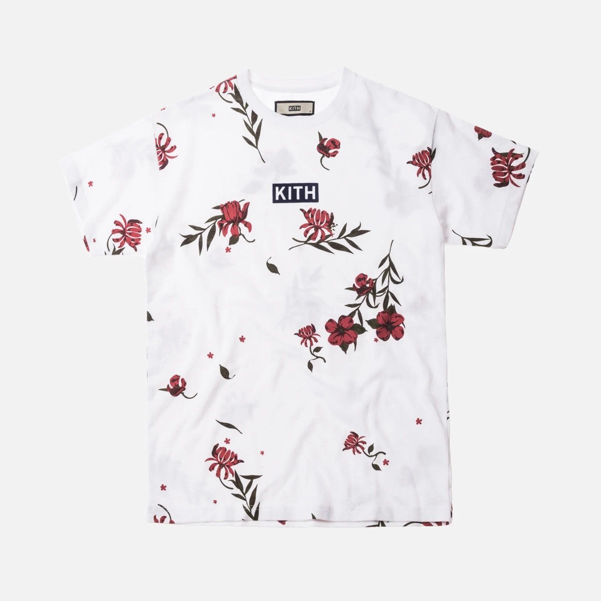 ☆ KITH Begonia Floral classic logo tee ロゴTシャツ ☆ Kith Begonia Floral Classic Logo Tee White Men's - SS22 - US