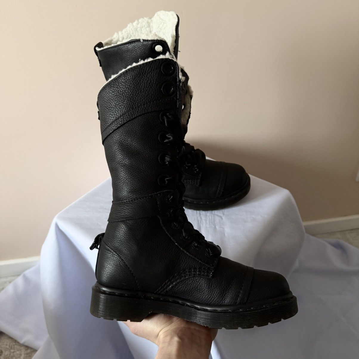 Dr. Martens Dr Martens 1914 Triumph Amilie Leather Biker Boots Heels Size US 6 / IT 36 - 12 Thumbnail