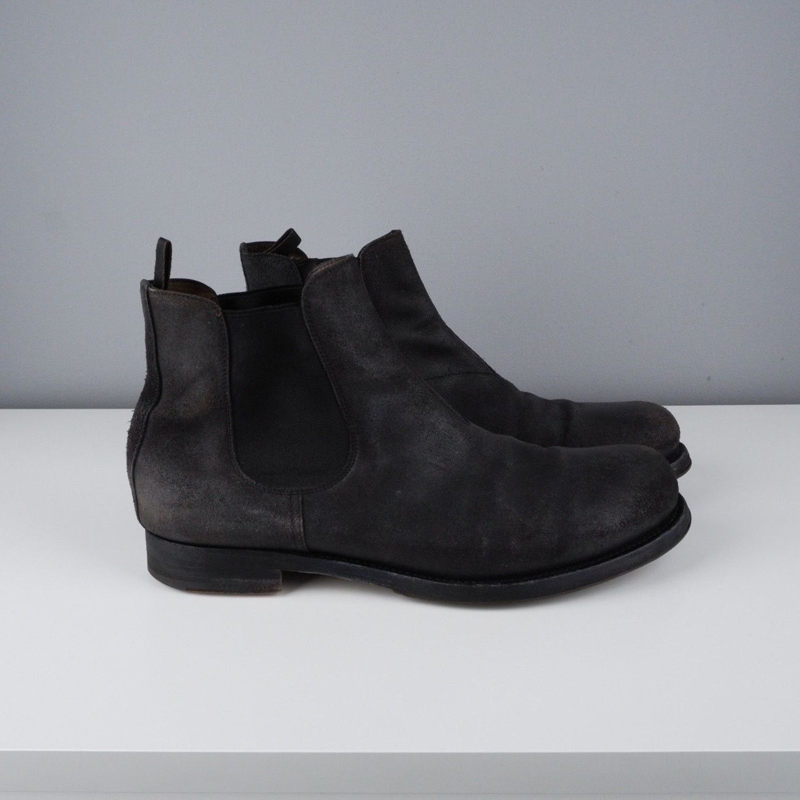 Jil Sander Jil sander black waxed leather vintage boots Size US 10 / EU 43 - 3 Thumbnail