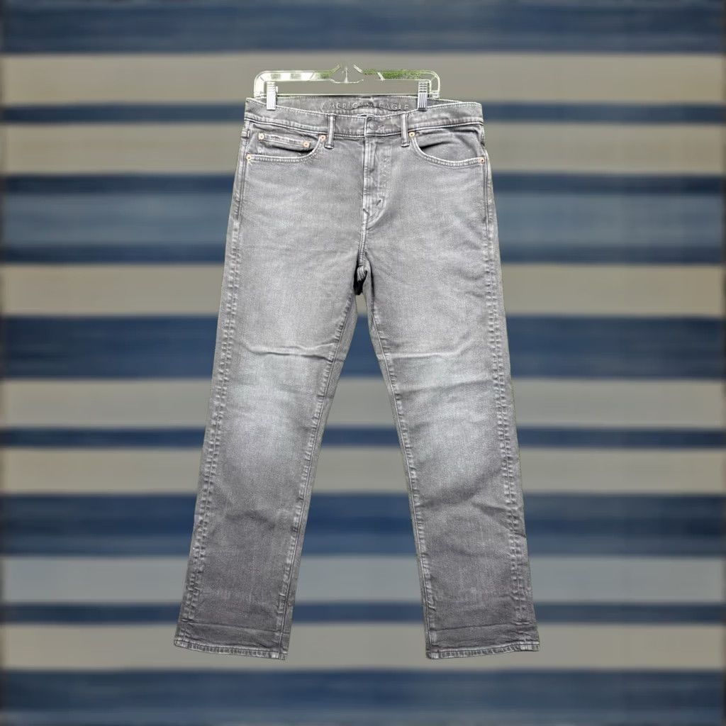 American Eagle Outfitters American Eagle Outfitters Jeans Mens 32x32 AirFlex+ Original Straight Denim Stretch New Gray 32 Regular Mens Jeans Size US 32 / EU 48 - 1 Thumbnail